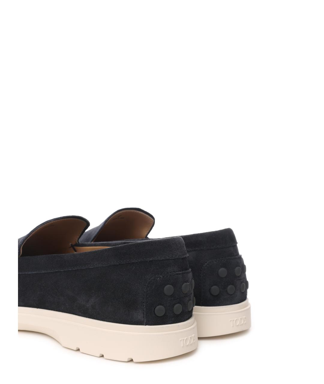 TOD'S Темно-синие замшевые лоферы, фото 6