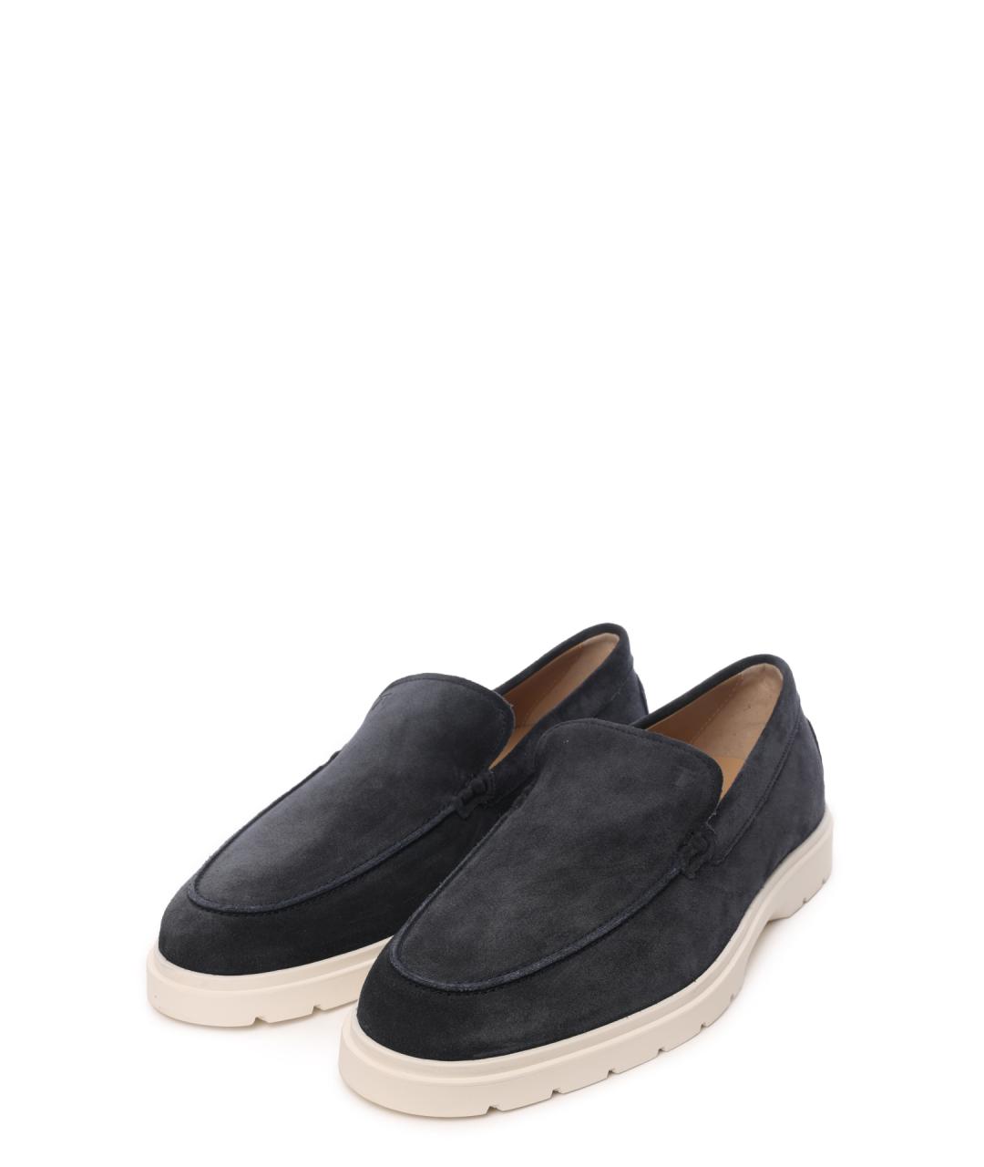 TOD'S Темно-синие замшевые лоферы, фото 2