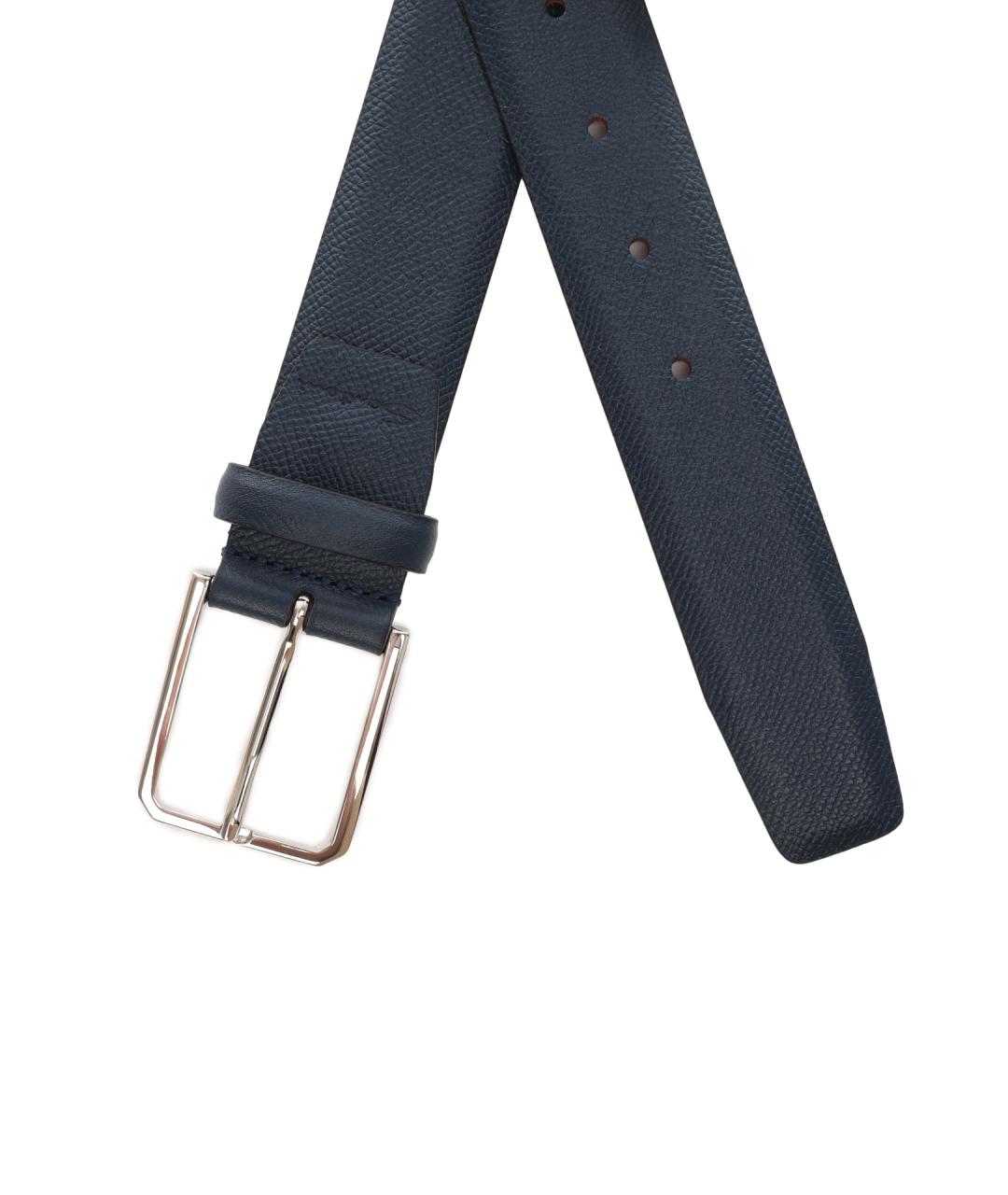 SANTONI Темно-синий ремень, фото 2