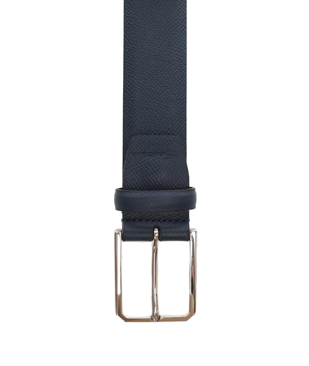 SANTONI Темно-синий ремень, фото 4