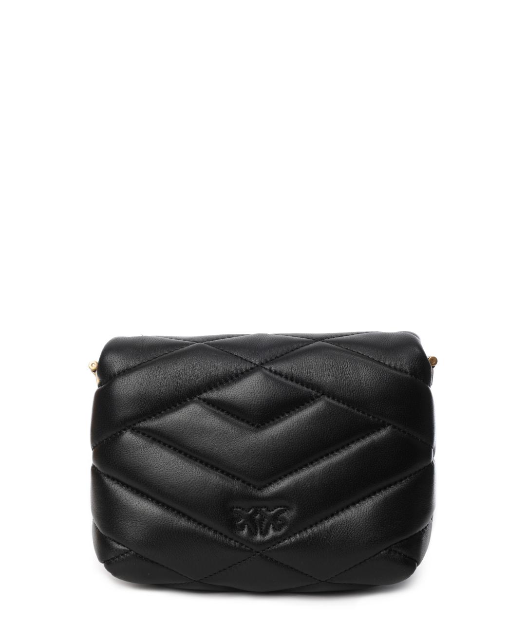 PINKO Черная кожаная сумка через плечо, фото 4