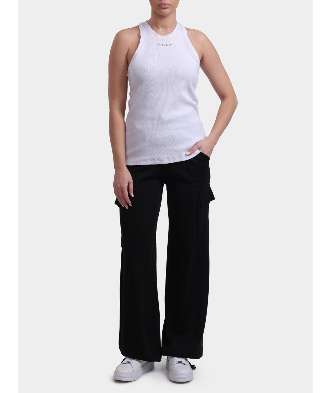 PINKO Белая хлопковая майка, фото 2