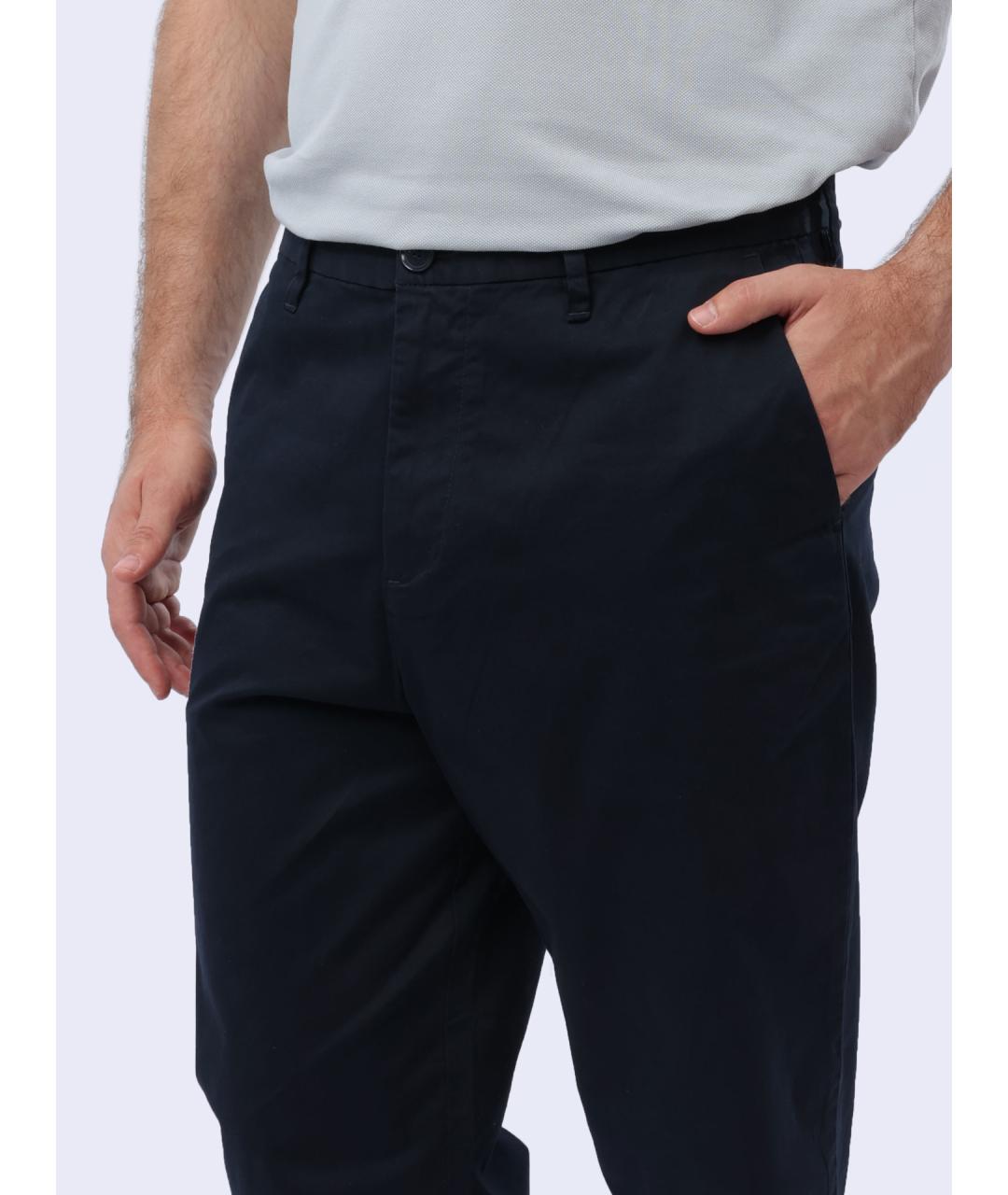ARMANI EXCHANGE Темно-синие хлопковые повседневные брюки, фото 4