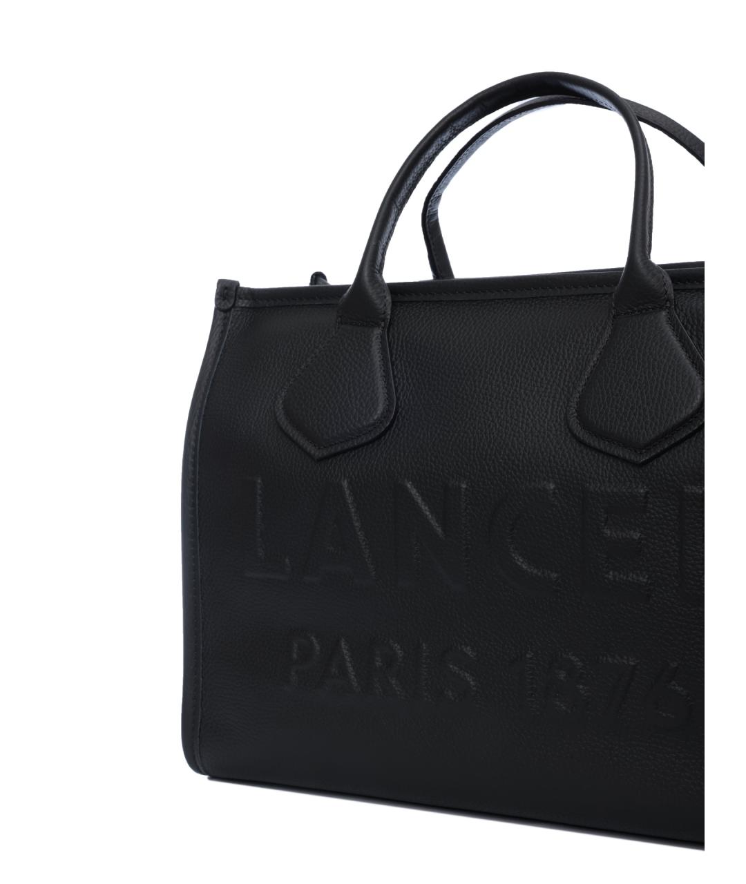 LANCEL Черная кожаная сумка тоут, фото 6