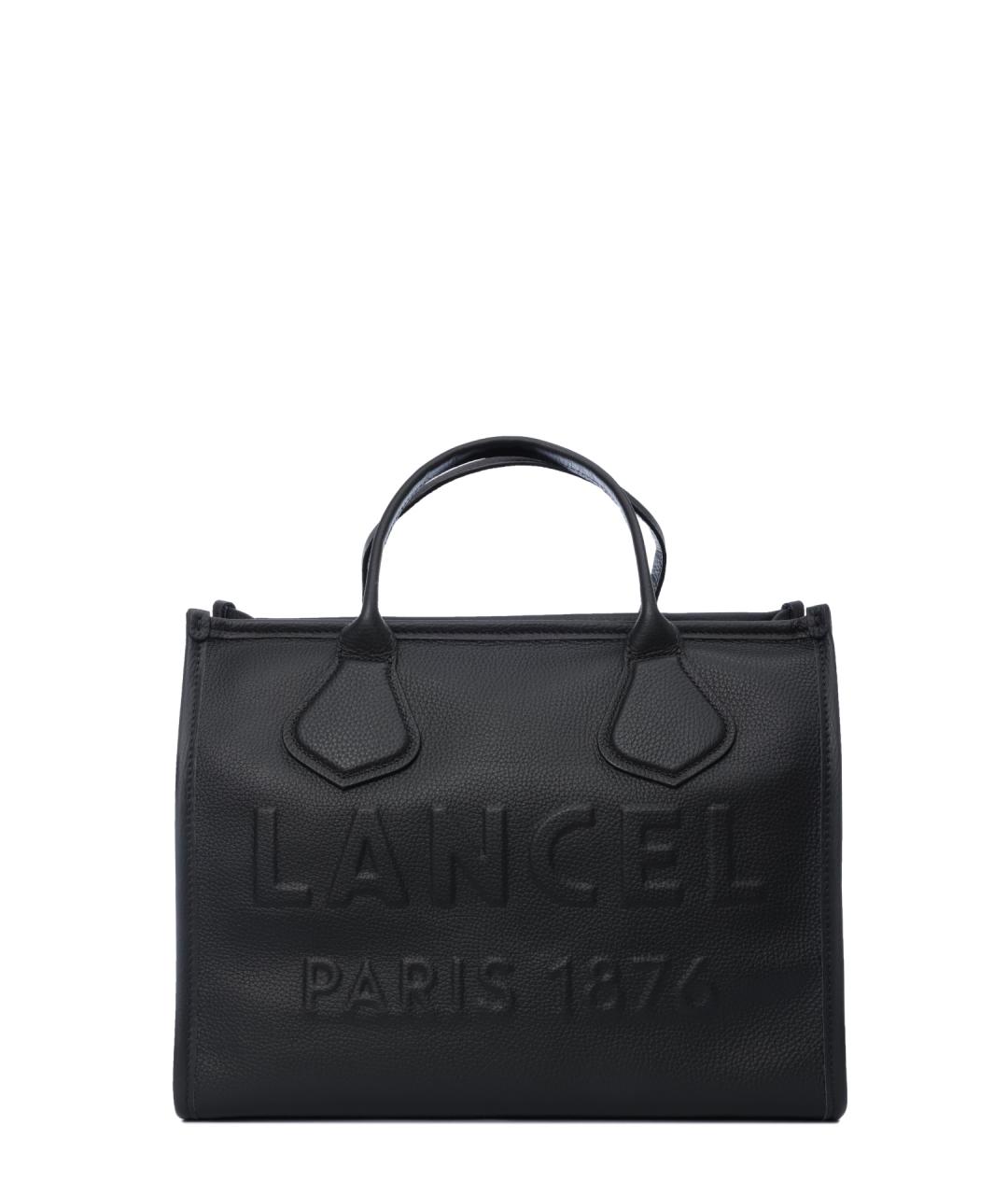 LANCEL Черная кожаная сумка тоут, фото 1