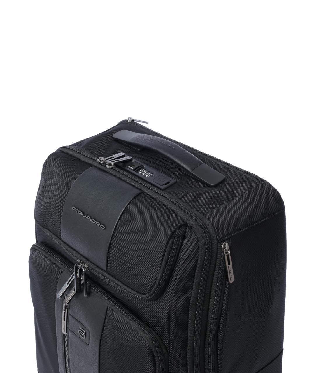 PIQUADRO Черный синтетический чемодан, фото 4