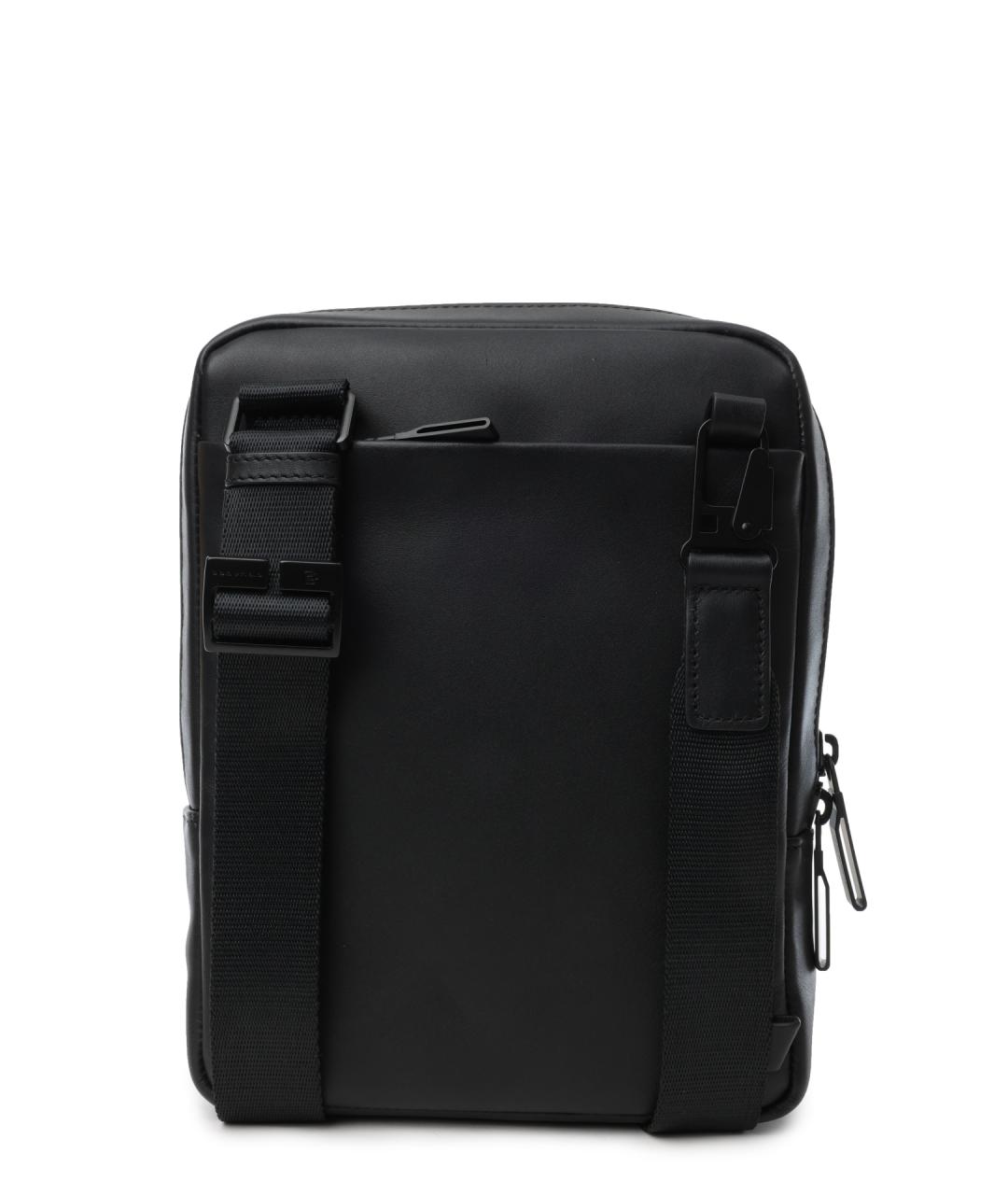 PIQUADRO Черная синтетическая сумка на плечо, фото 3