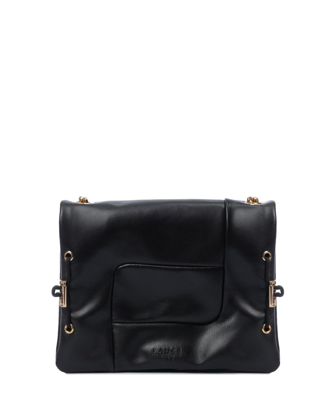 LANCEL Черная кожаная сумка через плечо, фото 1