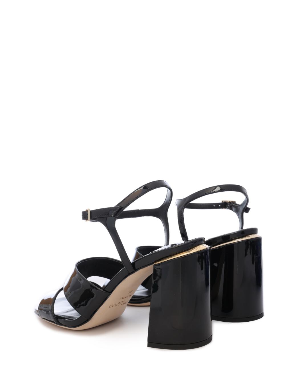 JIMMY CHOO Черные кожаные босоножки, фото 3