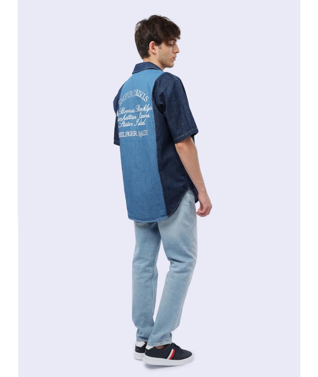 TOMMY HILFIGER Мульти хлопковая кэжуал рубашка, фото 5