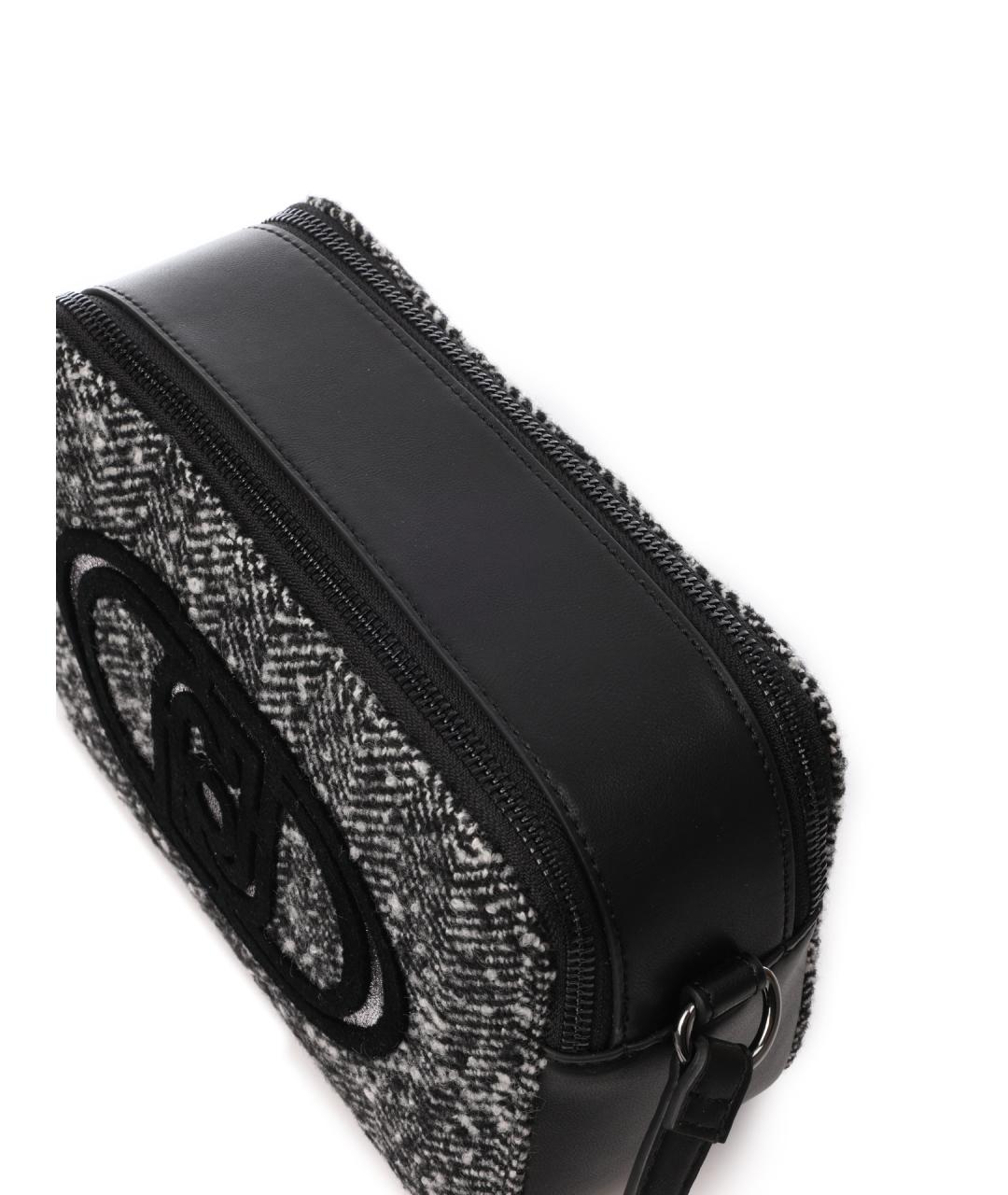 LIU JO Черная тканевая сумка через плечо, фото 4