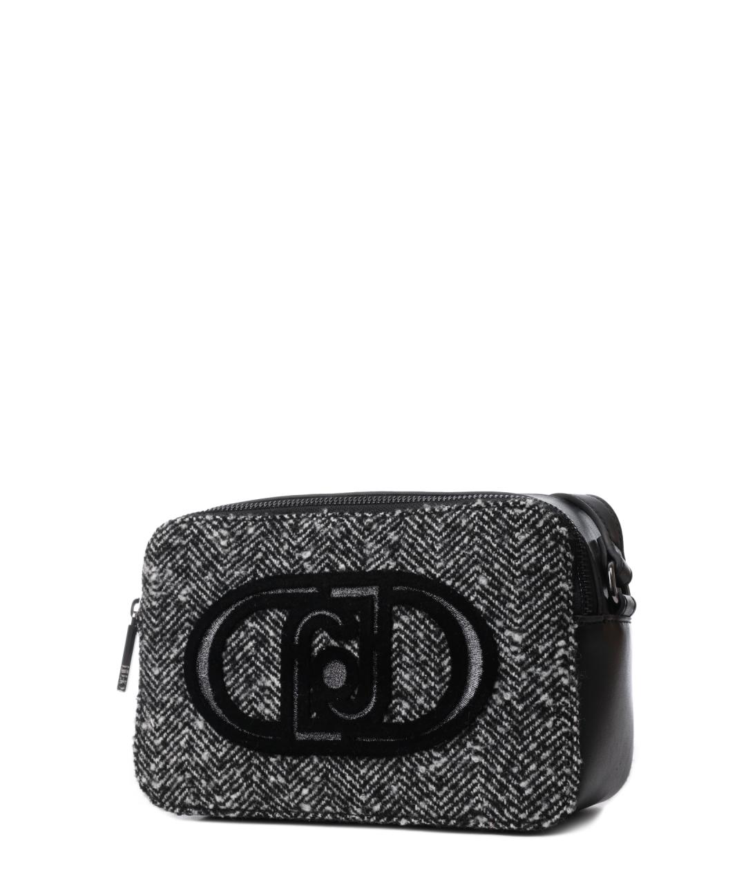 LIU JO Черная тканевая сумка через плечо, фото 2