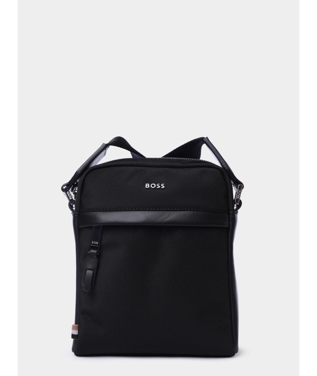 HUGO BOSS Черная синтетическая сумка на плечо, фото 2