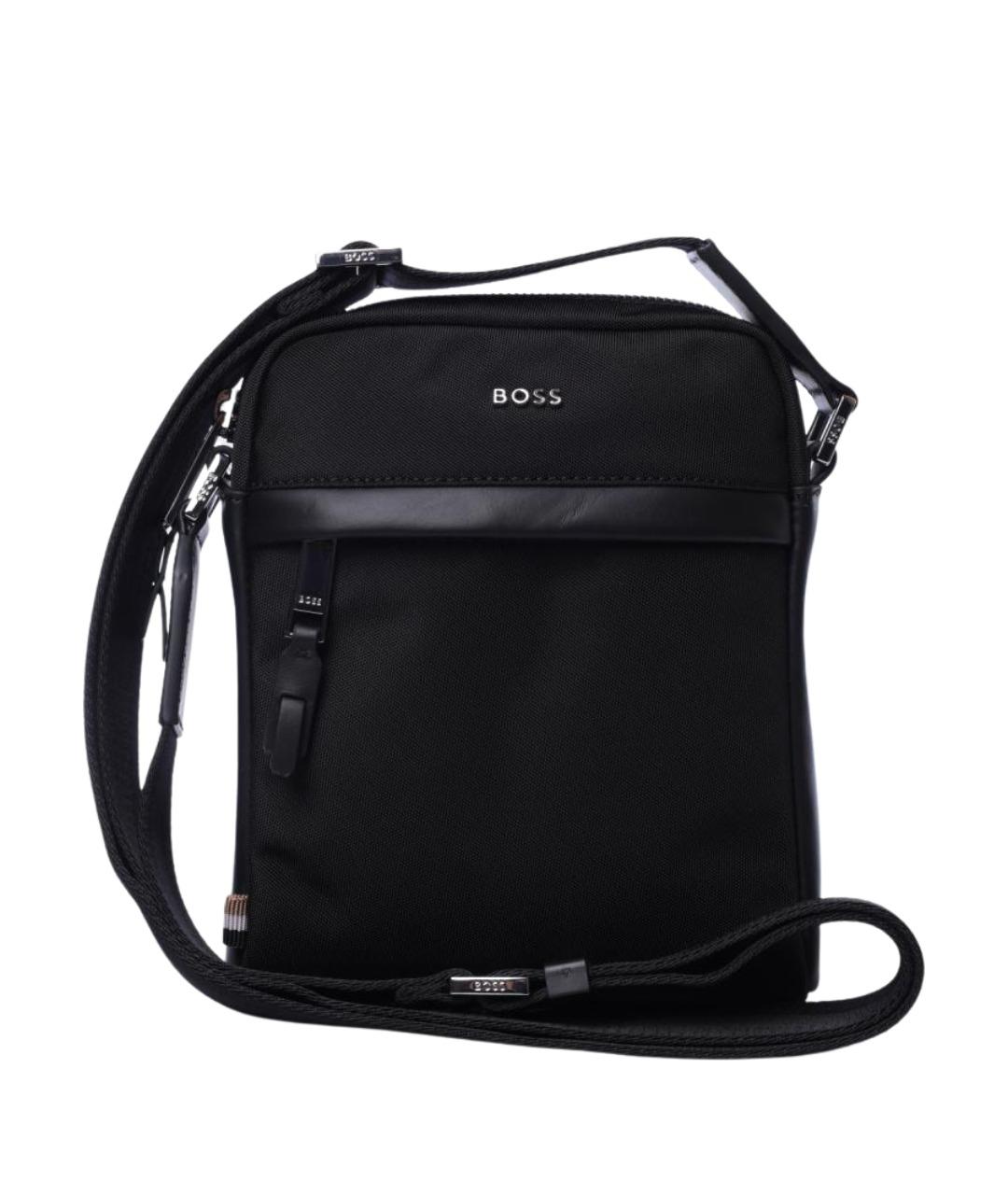 HUGO BOSS Черная синтетическая сумка на плечо, фото 1