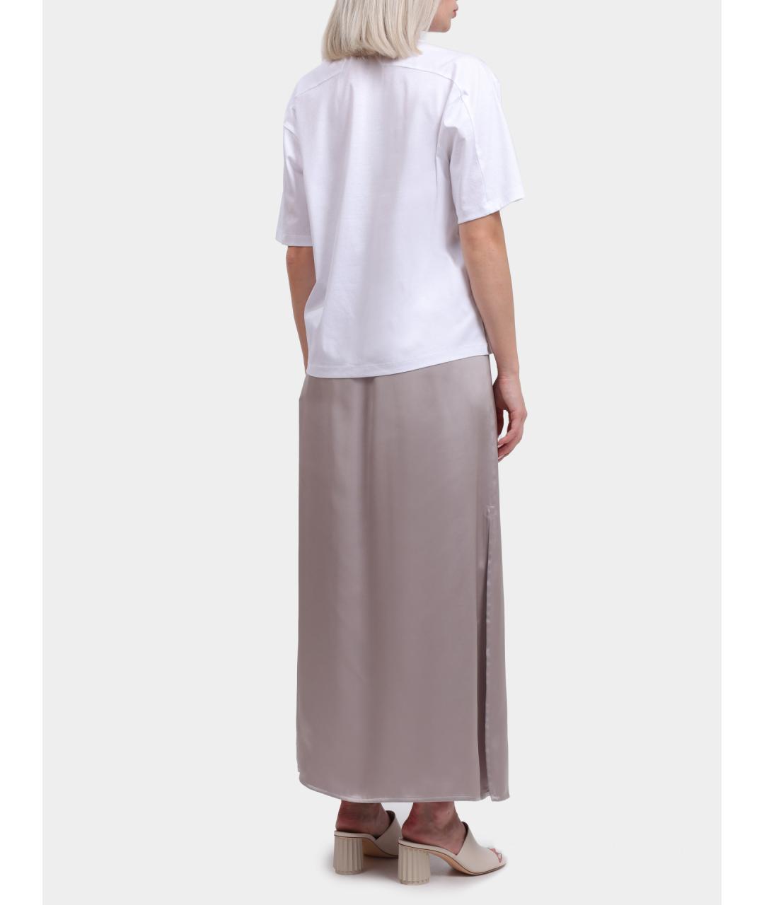 HERNO Бежевая полиэстеровая юбка макси, фото 5