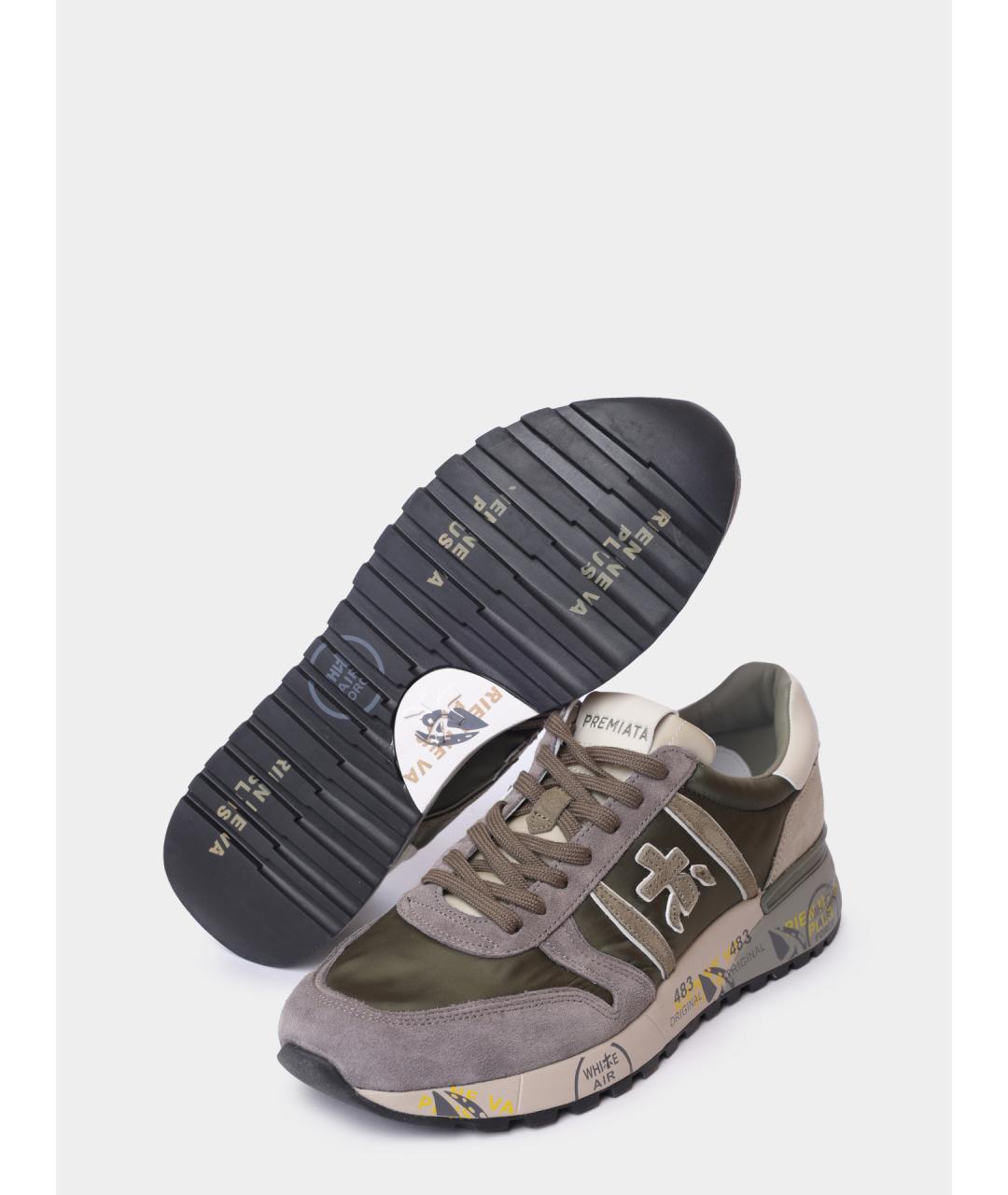 PREMIATA Зеленые низкие кроссовки / кеды, фото 4