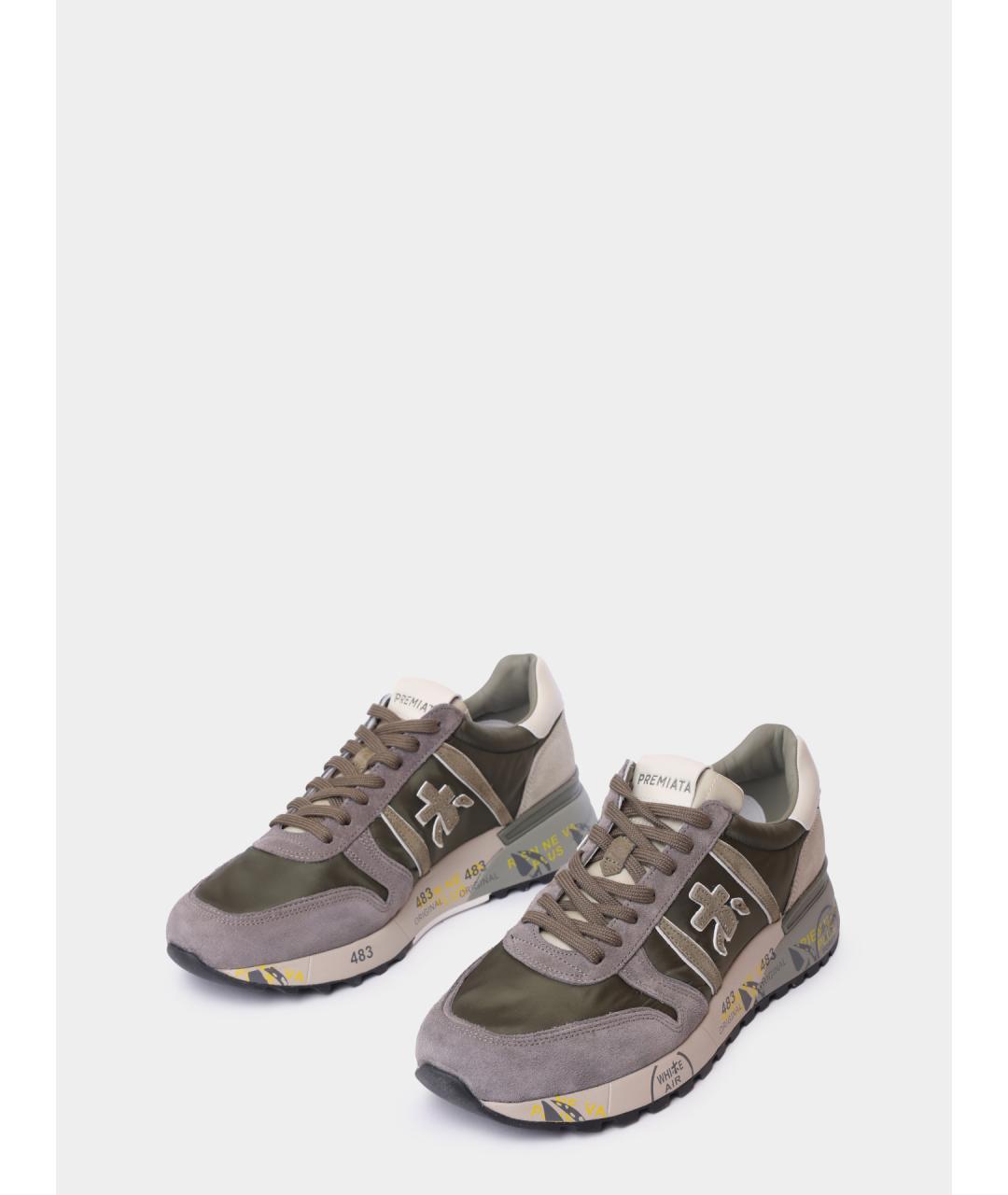 PREMIATA Зеленые низкие кроссовки / кеды, фото 2