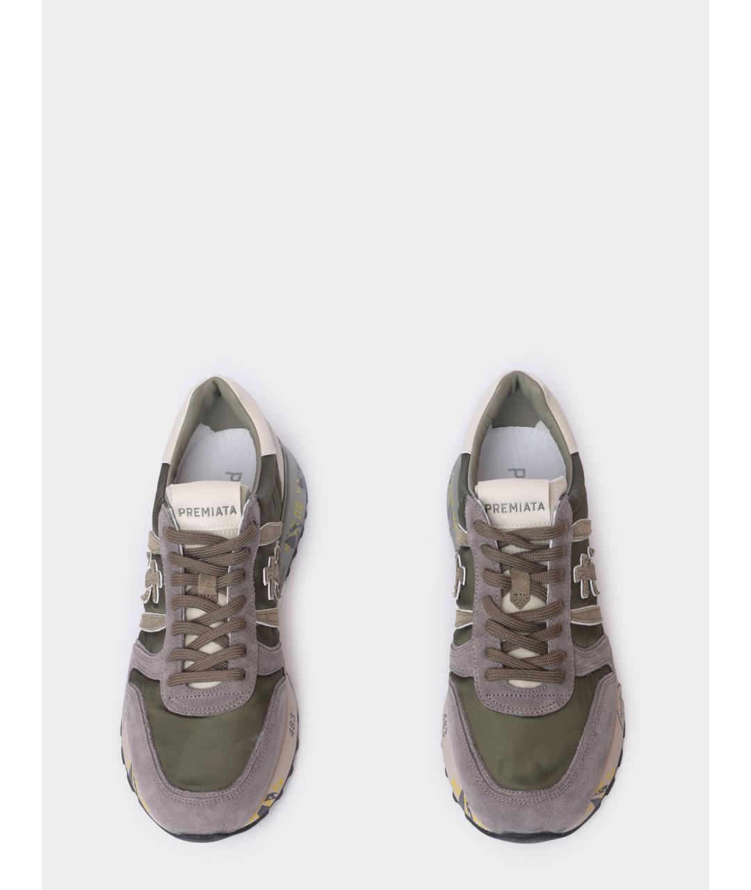 PREMIATA Зеленые низкие кроссовки / кеды, фото 3