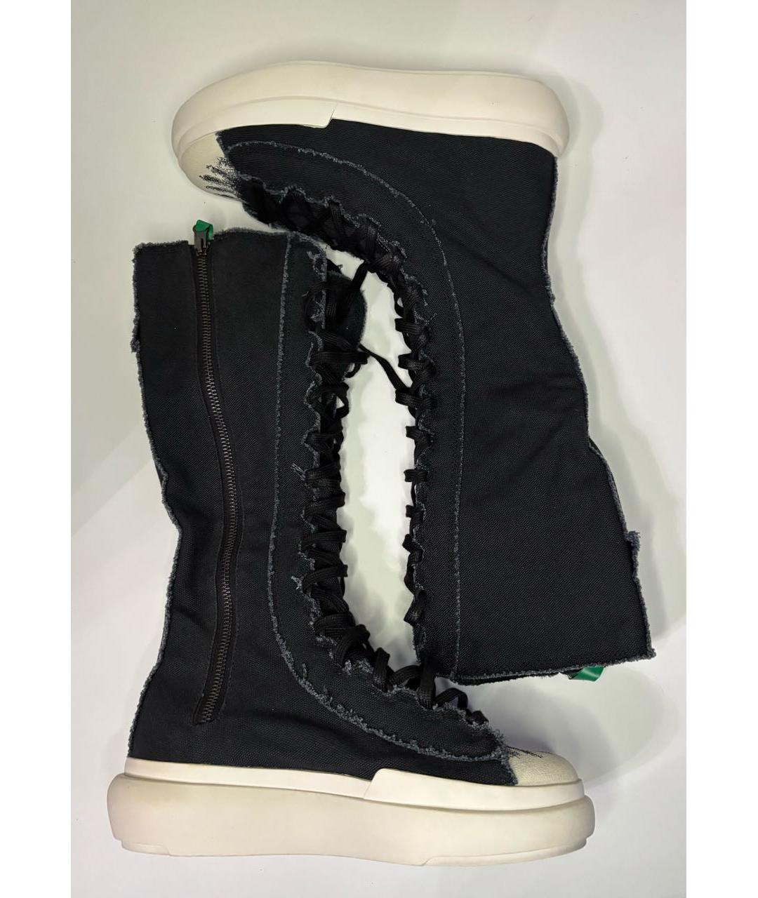 Y-3 Черные текстильные кроссовки, фото 3