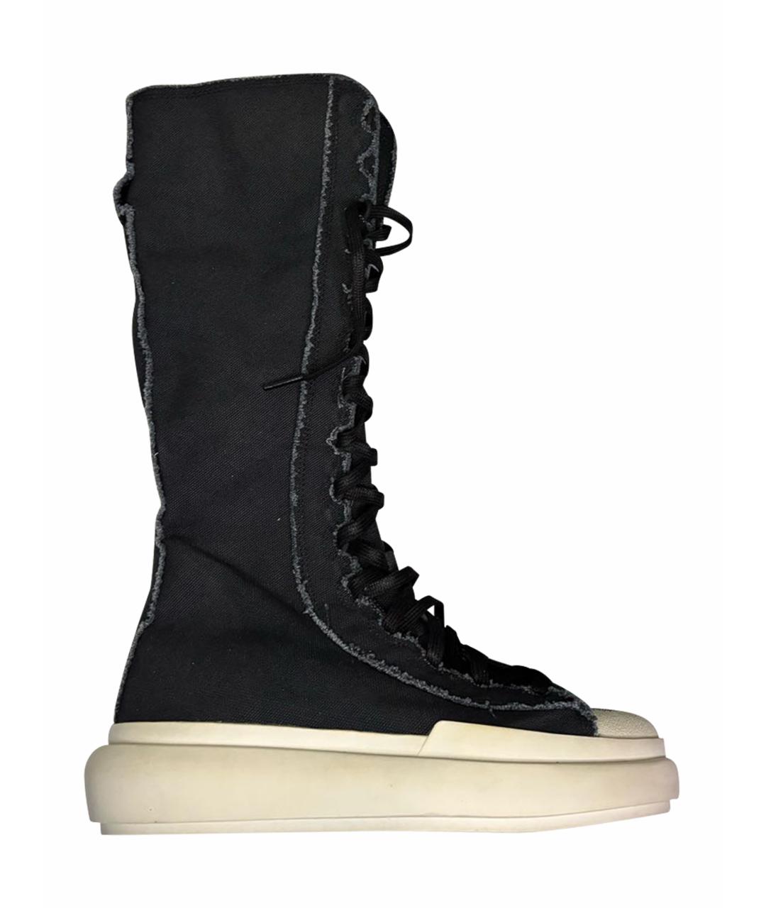 Y-3 Черные текстильные кроссовки, фото 1