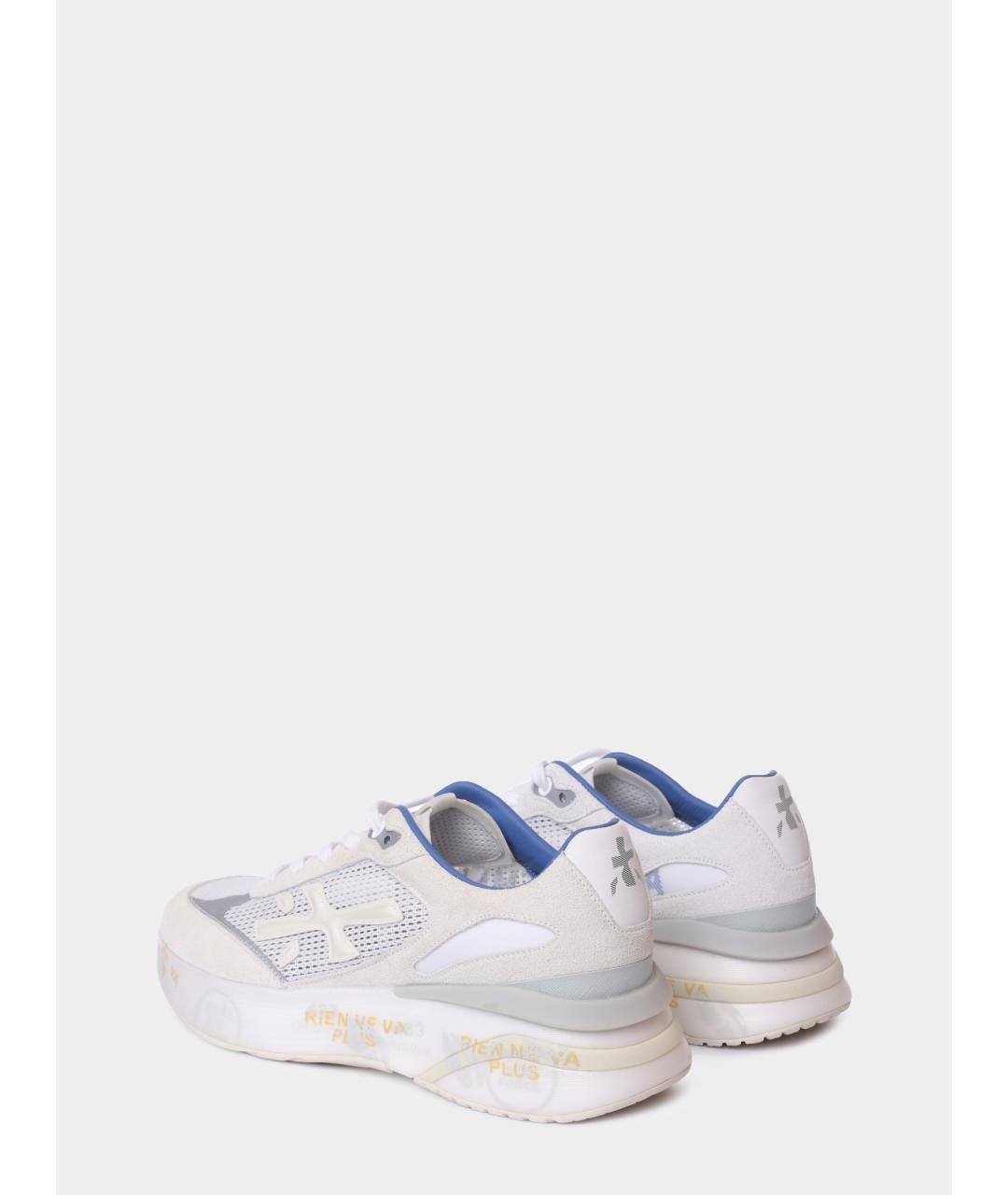 PREMIATA Белые текстильные низкие кроссовки / кеды, фото 5