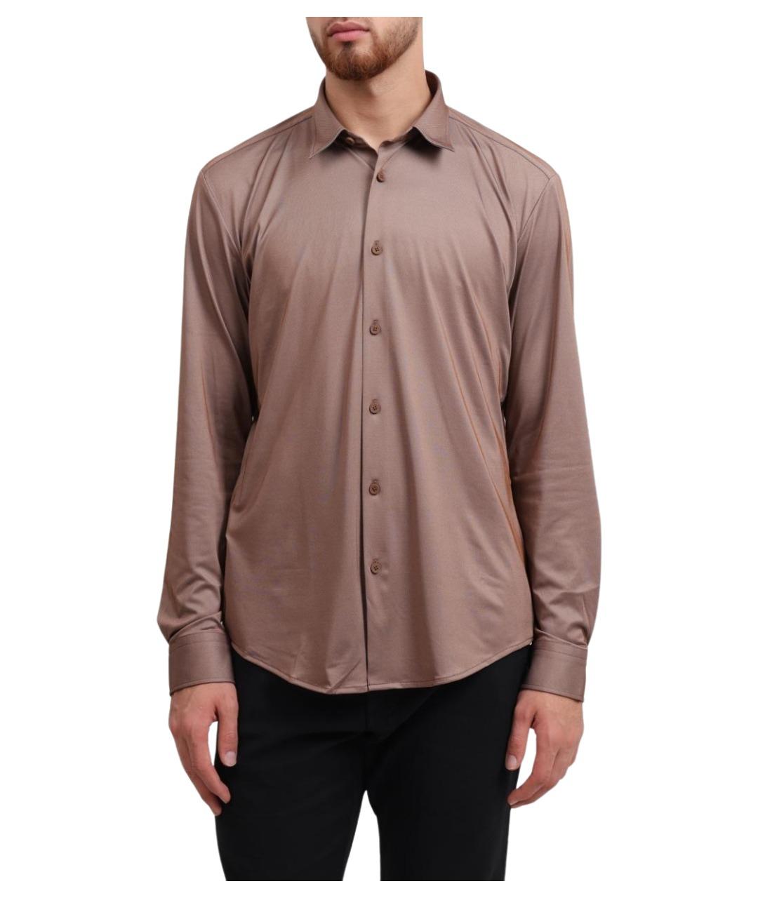 HUGO BOSS Коричневая кэжуал рубашка, фото 1
