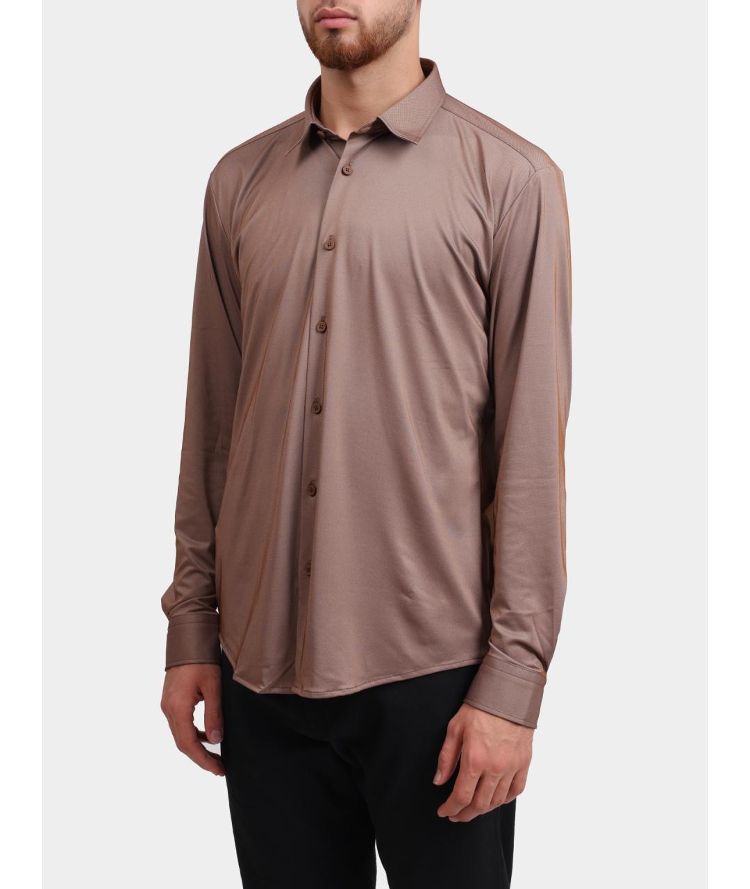 HUGO BOSS Коричневая кэжуал рубашка, фото 3