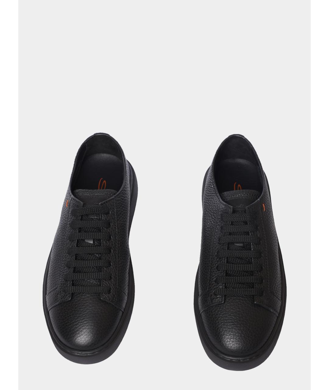 SANTONI Кожаные низкие кроссовки / кеды, фото 3