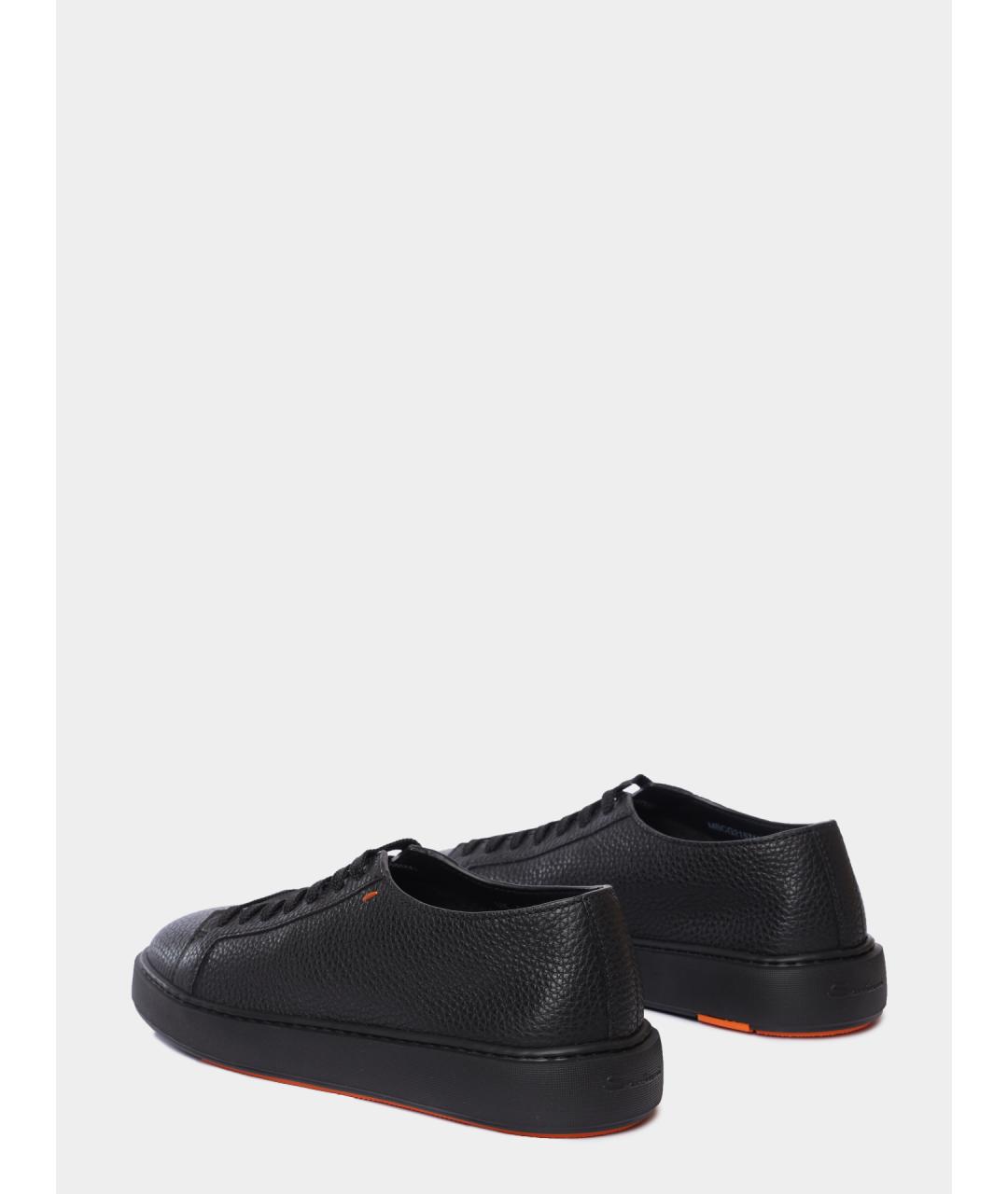 SANTONI Кожаные низкие кроссовки / кеды, фото 5