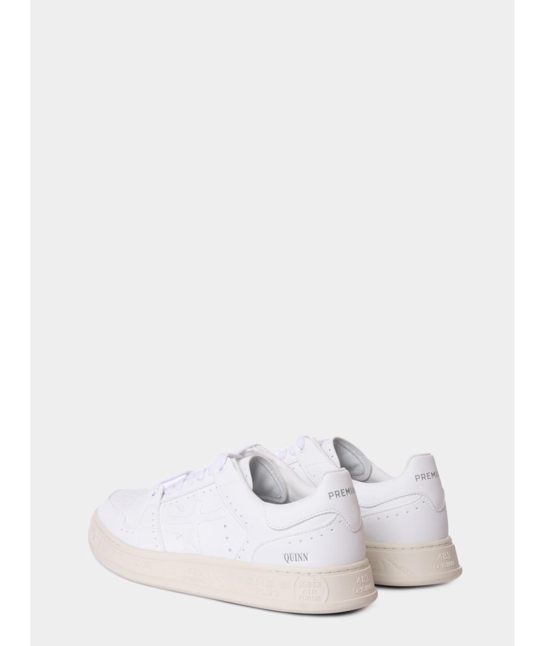 PREMIATA Белые кожаные низкие кроссовки / кеды, фото 5