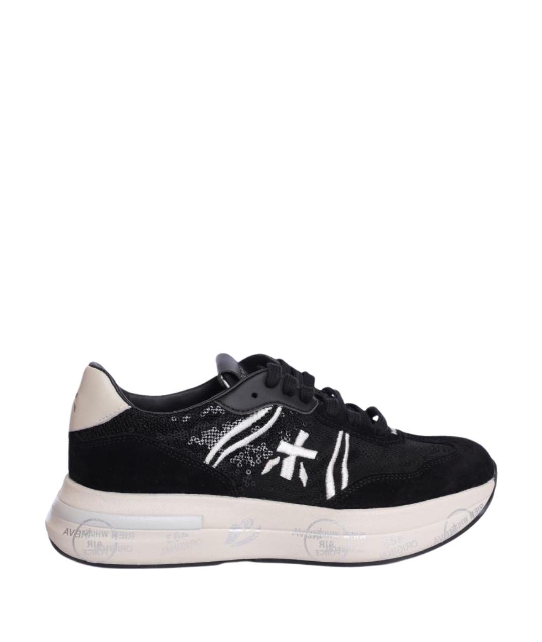 PREMIATA Черные кожаные кроссовки, фото 1