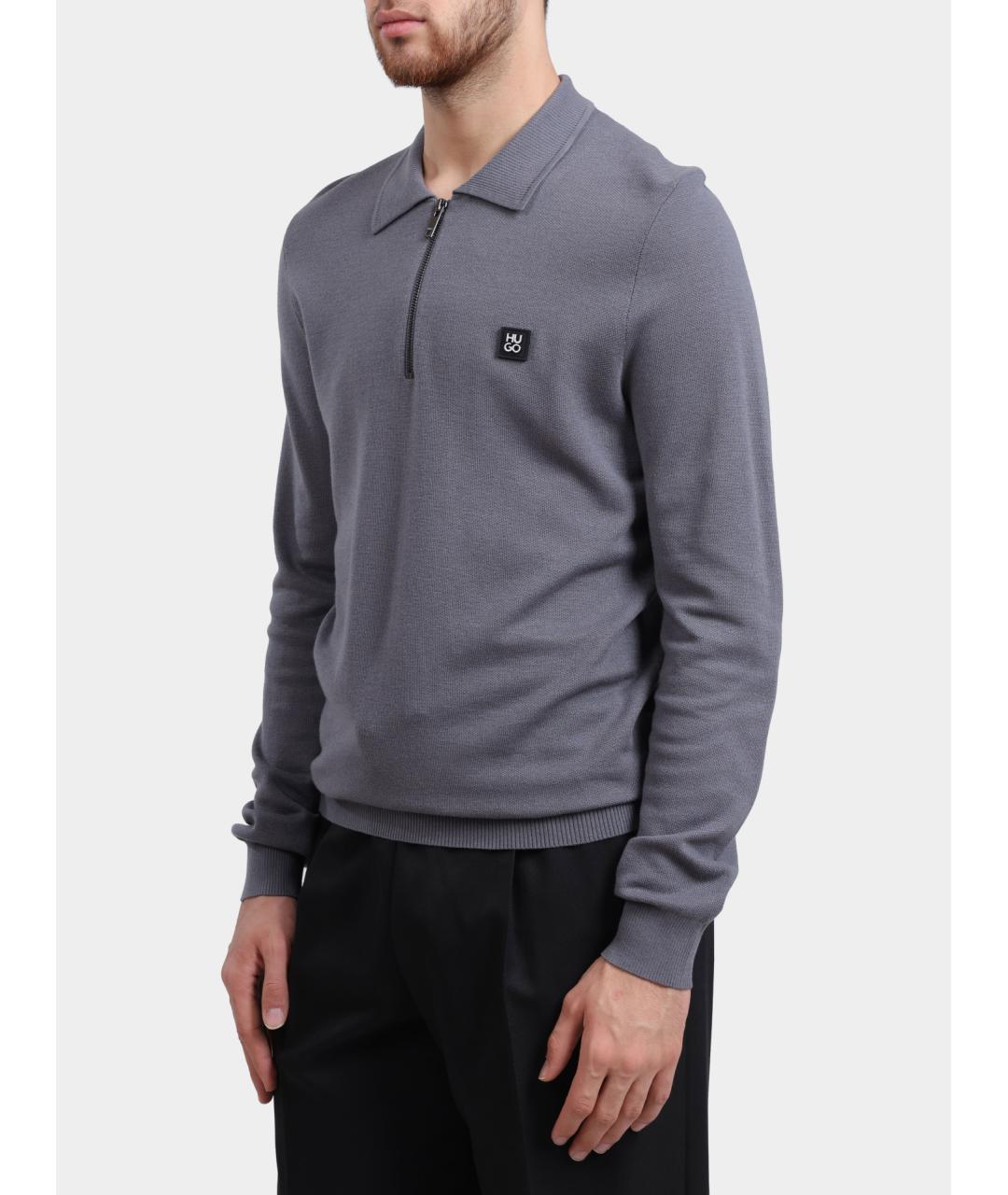 HUGO Серый джемпер / свитер, фото 4