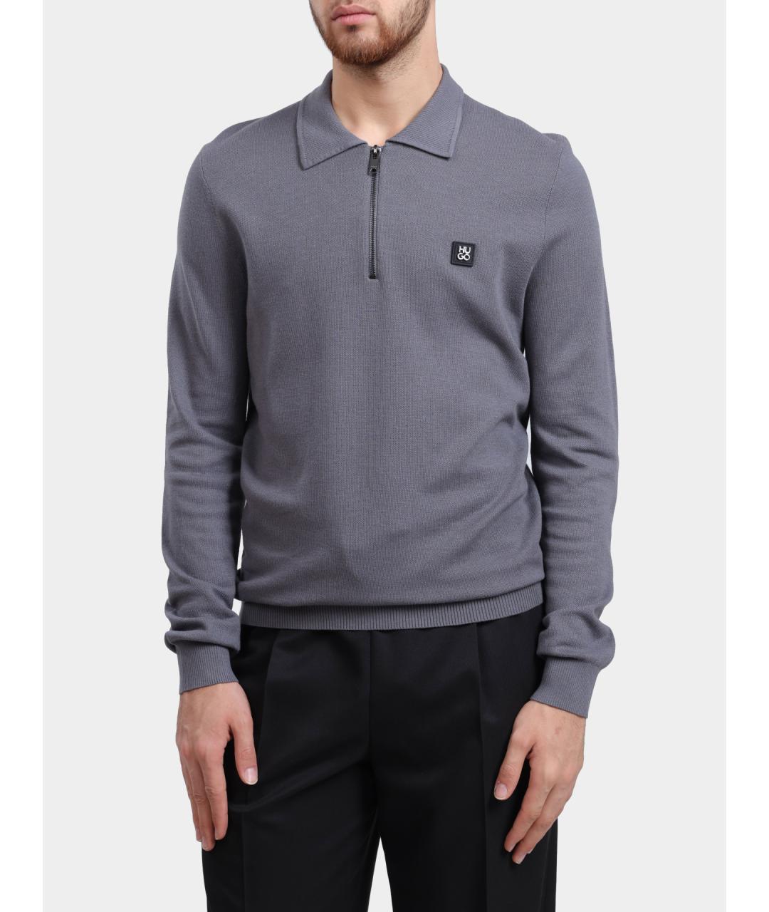 HUGO Серый джемпер / свитер, фото 6