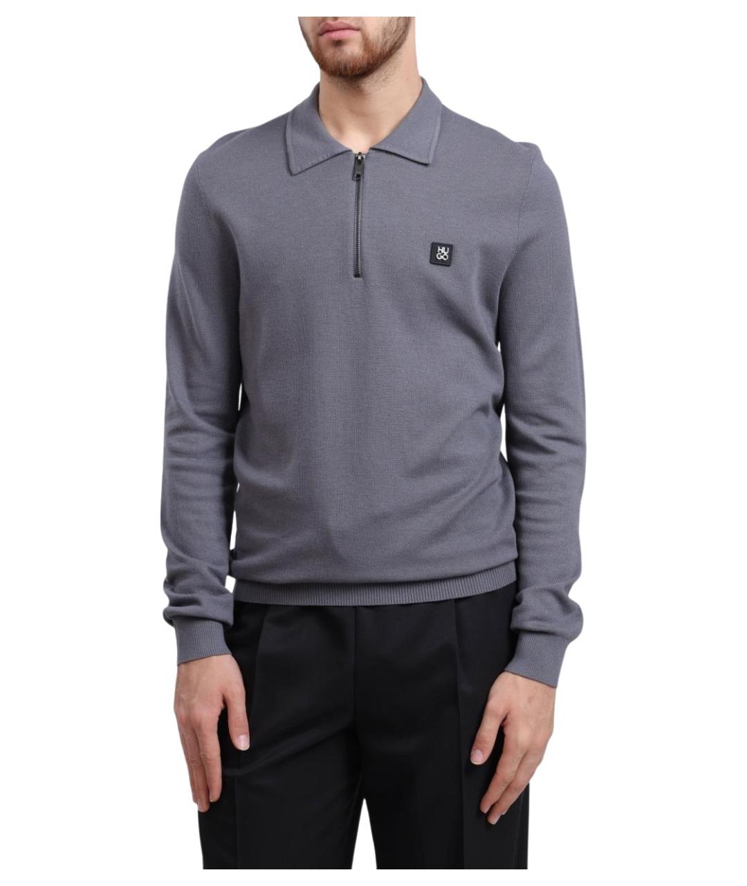 HUGO Серый джемпер / свитер, фото 1