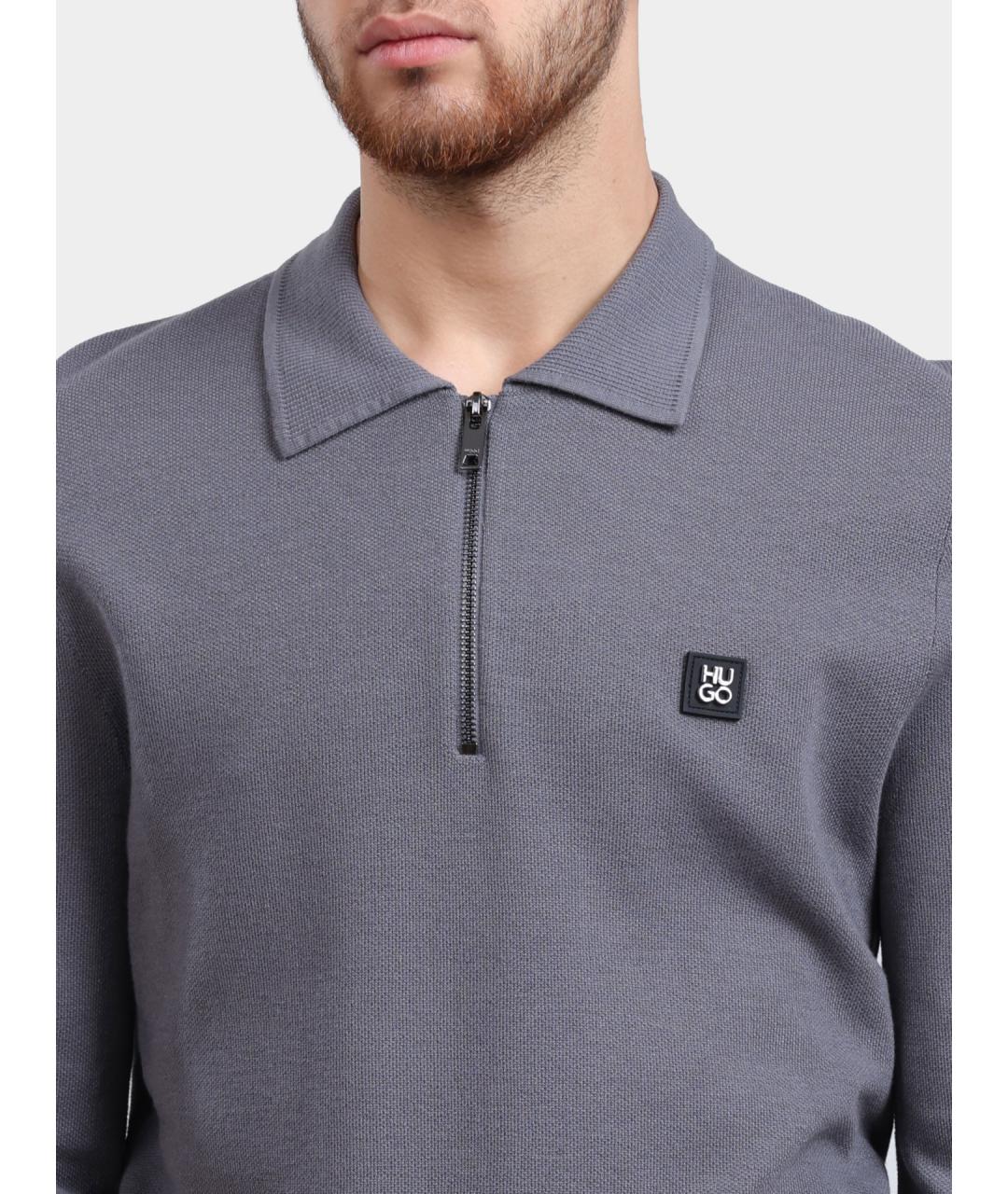 HUGO Серый джемпер / свитер, фото 3