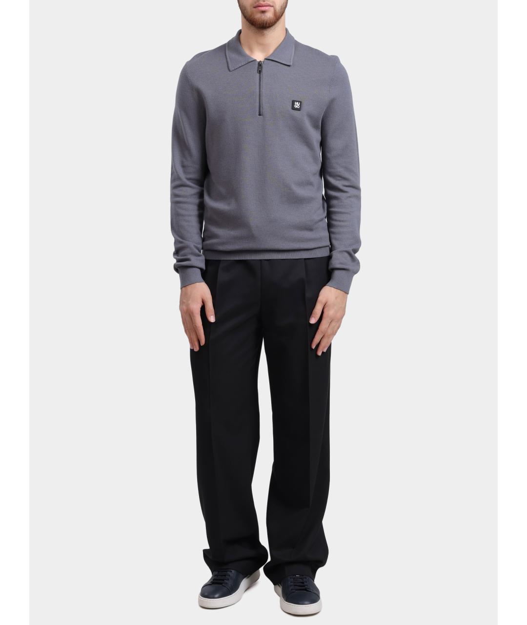 HUGO Серый джемпер / свитер, фото 2