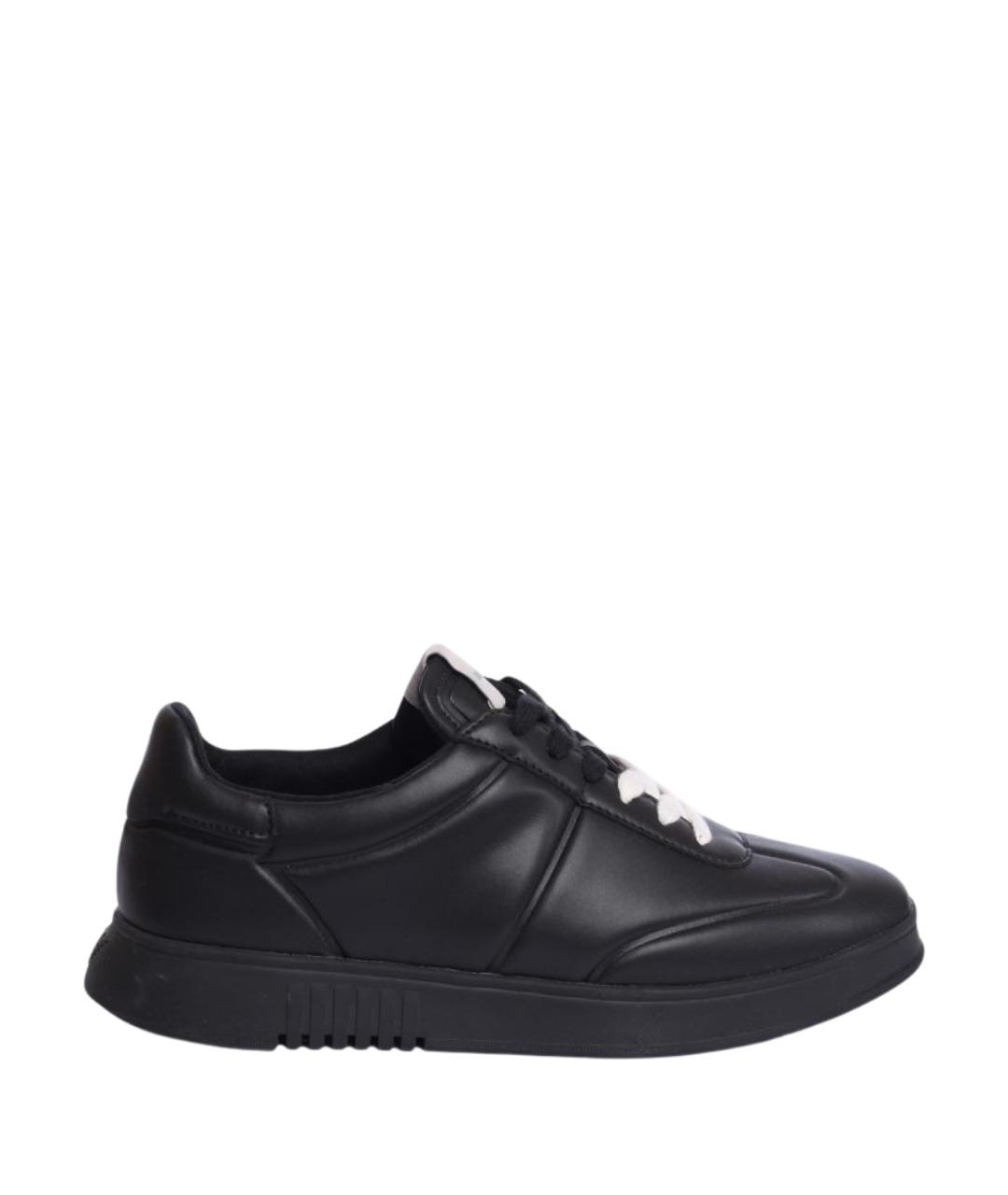 EMPORIO ARMANI Кожаные низкие кроссовки / кеды, фото 1