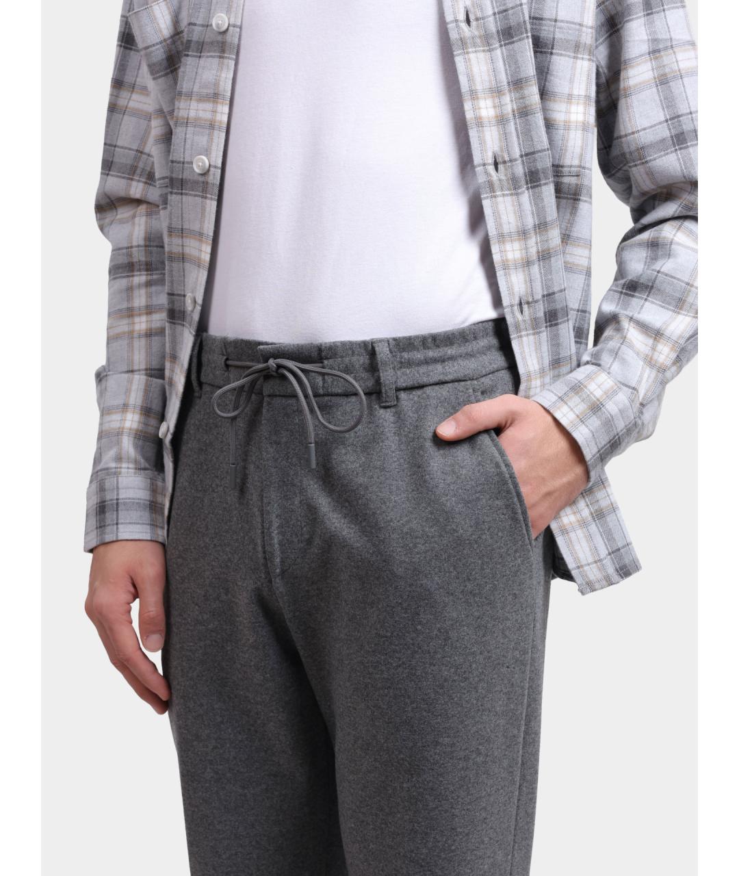 HUGO BOSS Серые повседневные брюки, фото 4