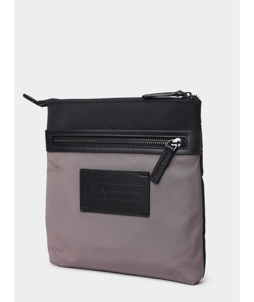 ARMANI EXCHANGE Серая тканевая сумка на плечо, фото 2