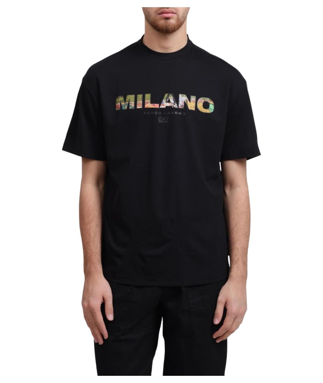 EA7 Черная футболка, фото 1