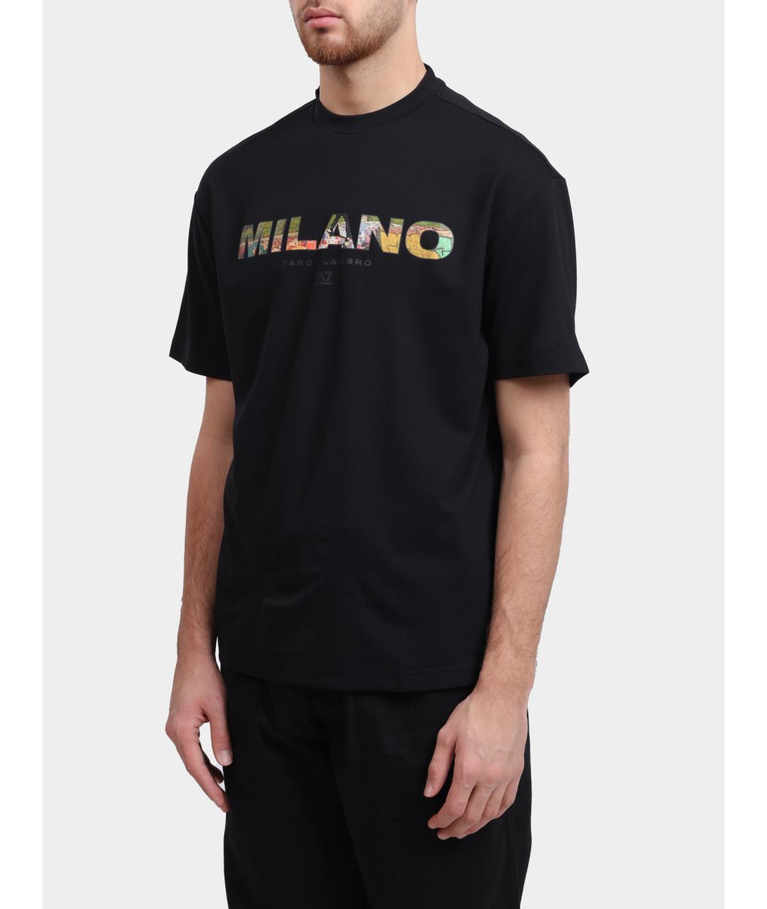 EA7 Черная футболка, фото 3