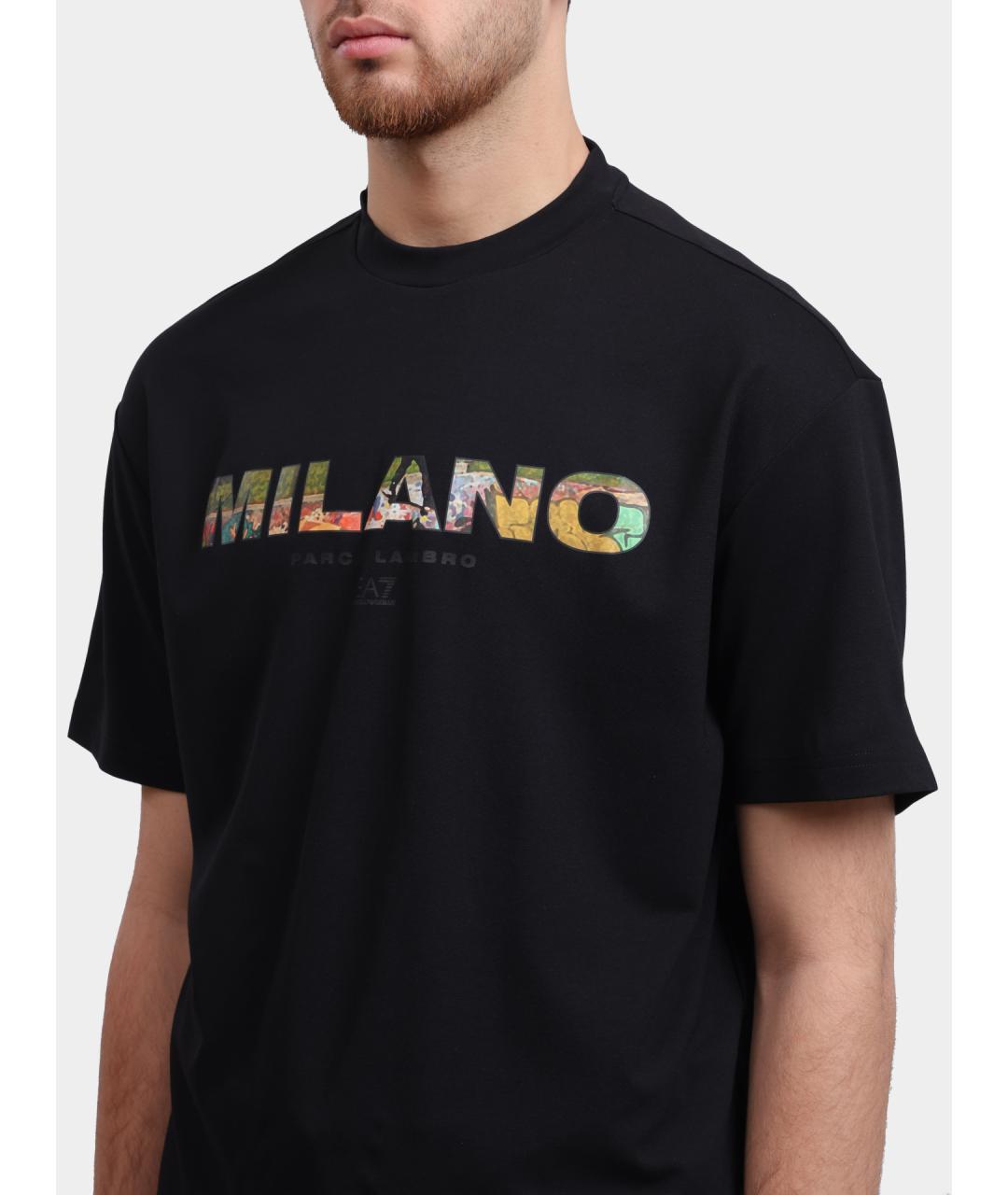 EA7 Черная футболка, фото 4