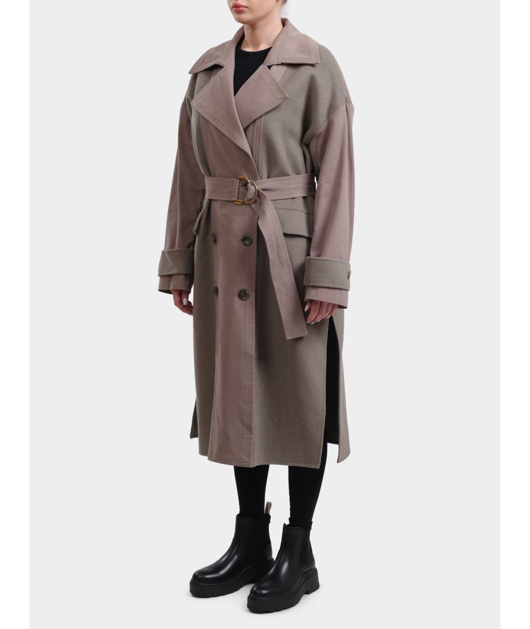 LIU JO Бежевый хлопковый тренч/плащ, фото 3