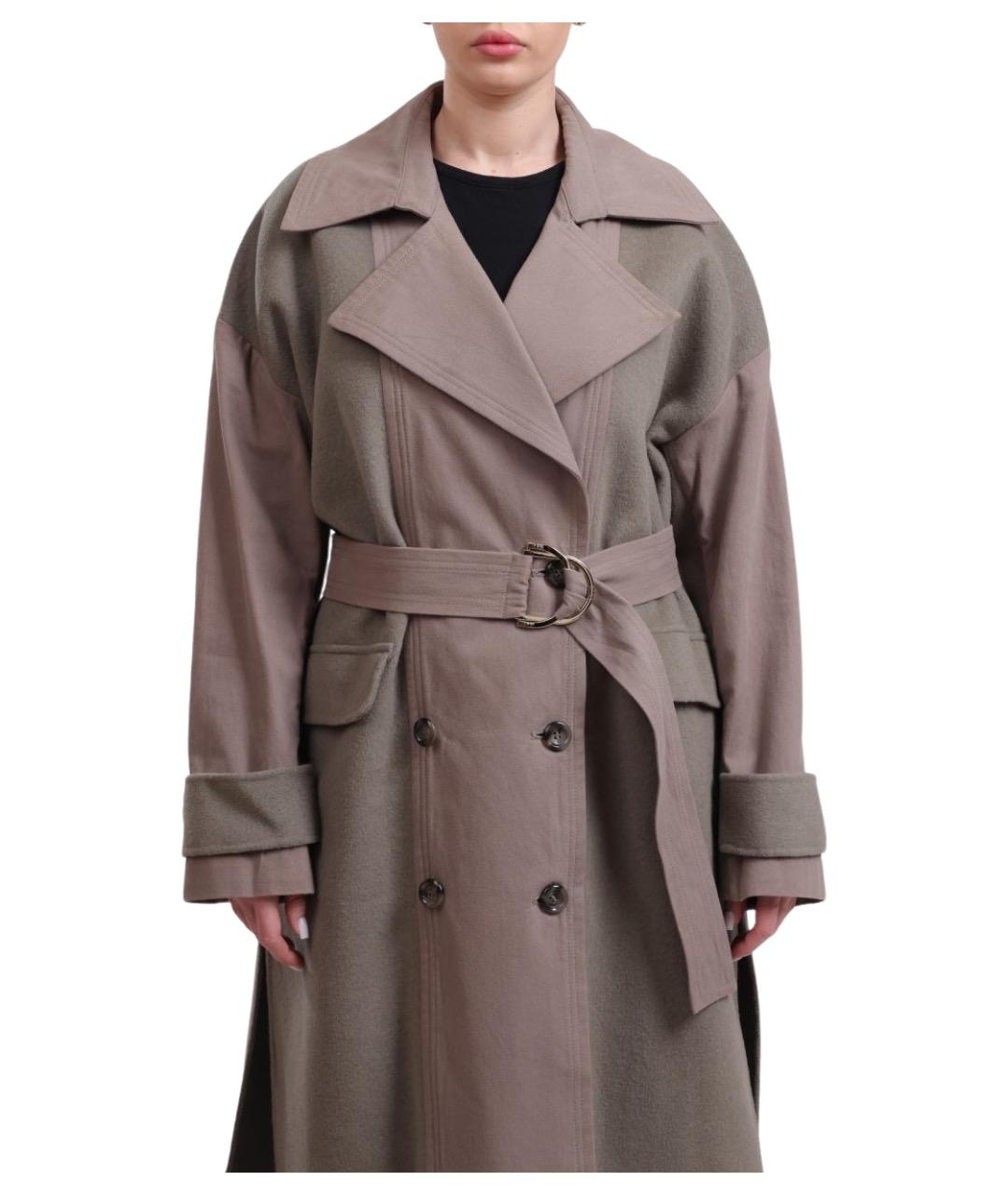 LIU JO Бежевый хлопковый тренч/плащ, фото 2