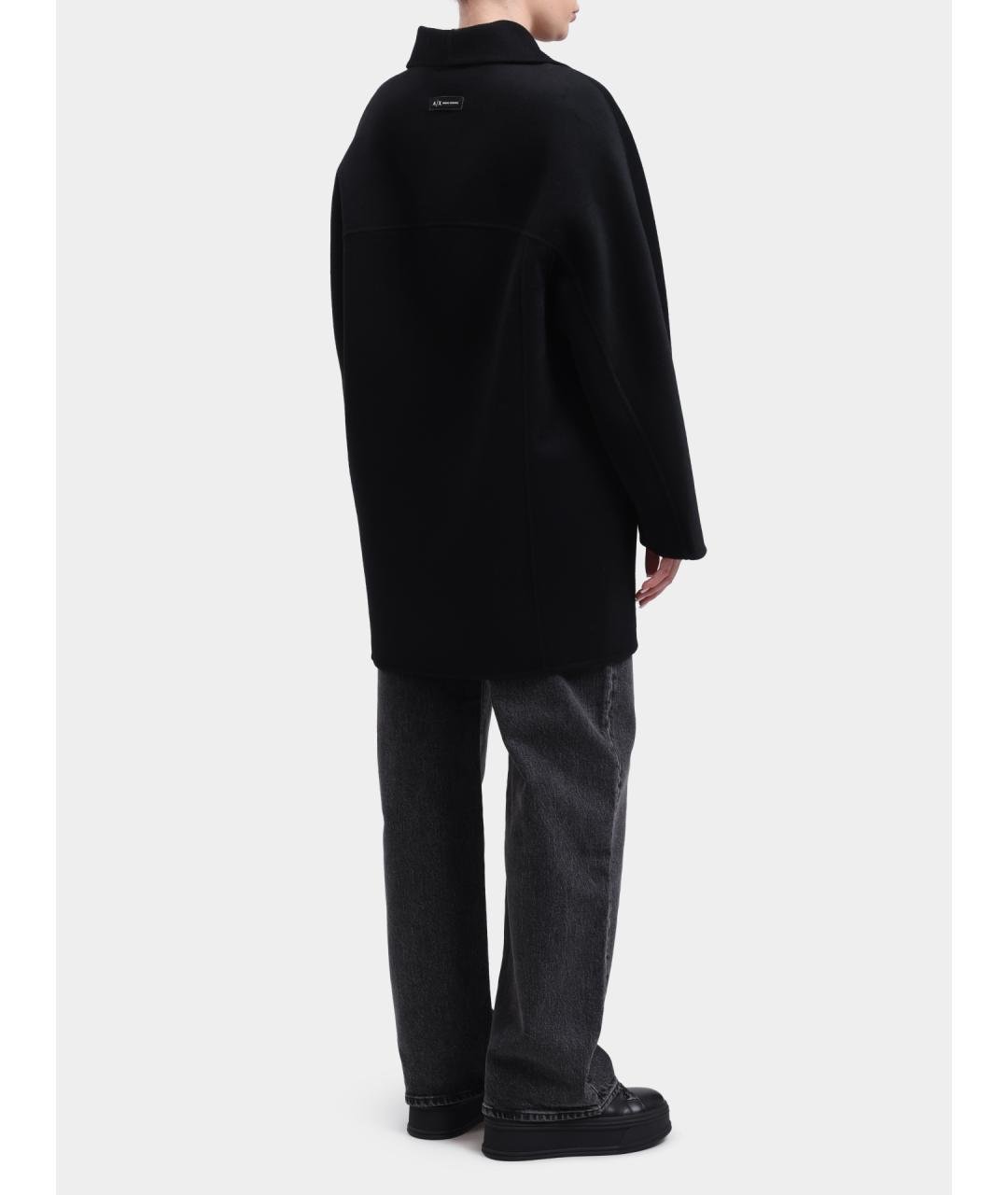 ARMANI EXCHANGE Черное пальто, фото 5