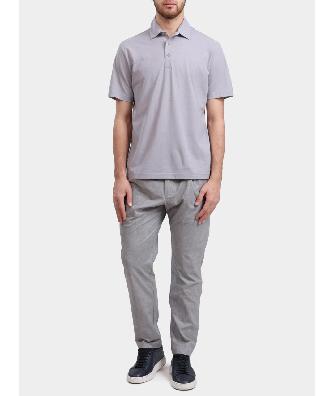 HERNO Хлопковое поло с коротким рукавом, фото 2