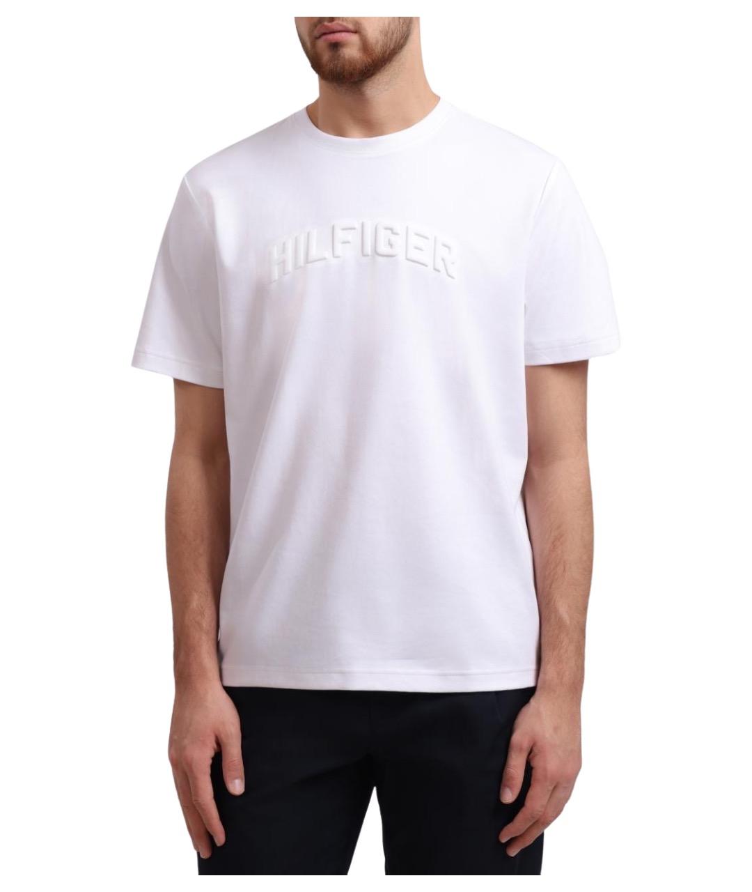 TOMMY HILFIGER Белая хлопковая футболка, фото 1