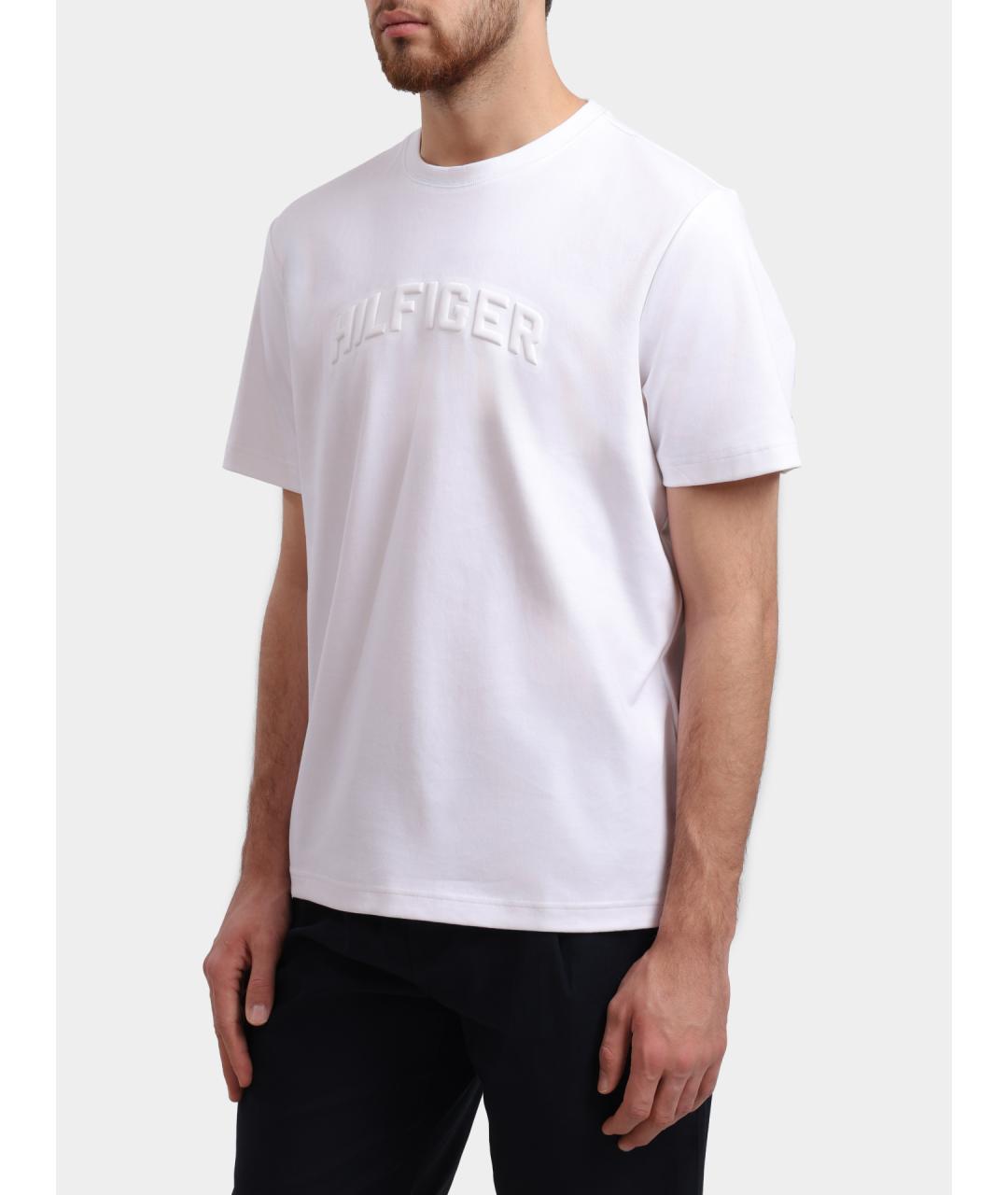TOMMY HILFIGER Белая хлопковая футболка, фото 3