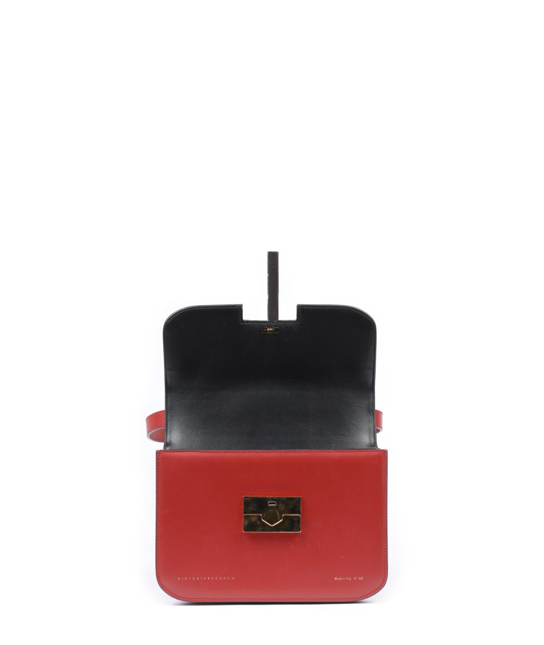 VICTORIA BECKHAM Красная кожаная сумка через плечо, фото 4