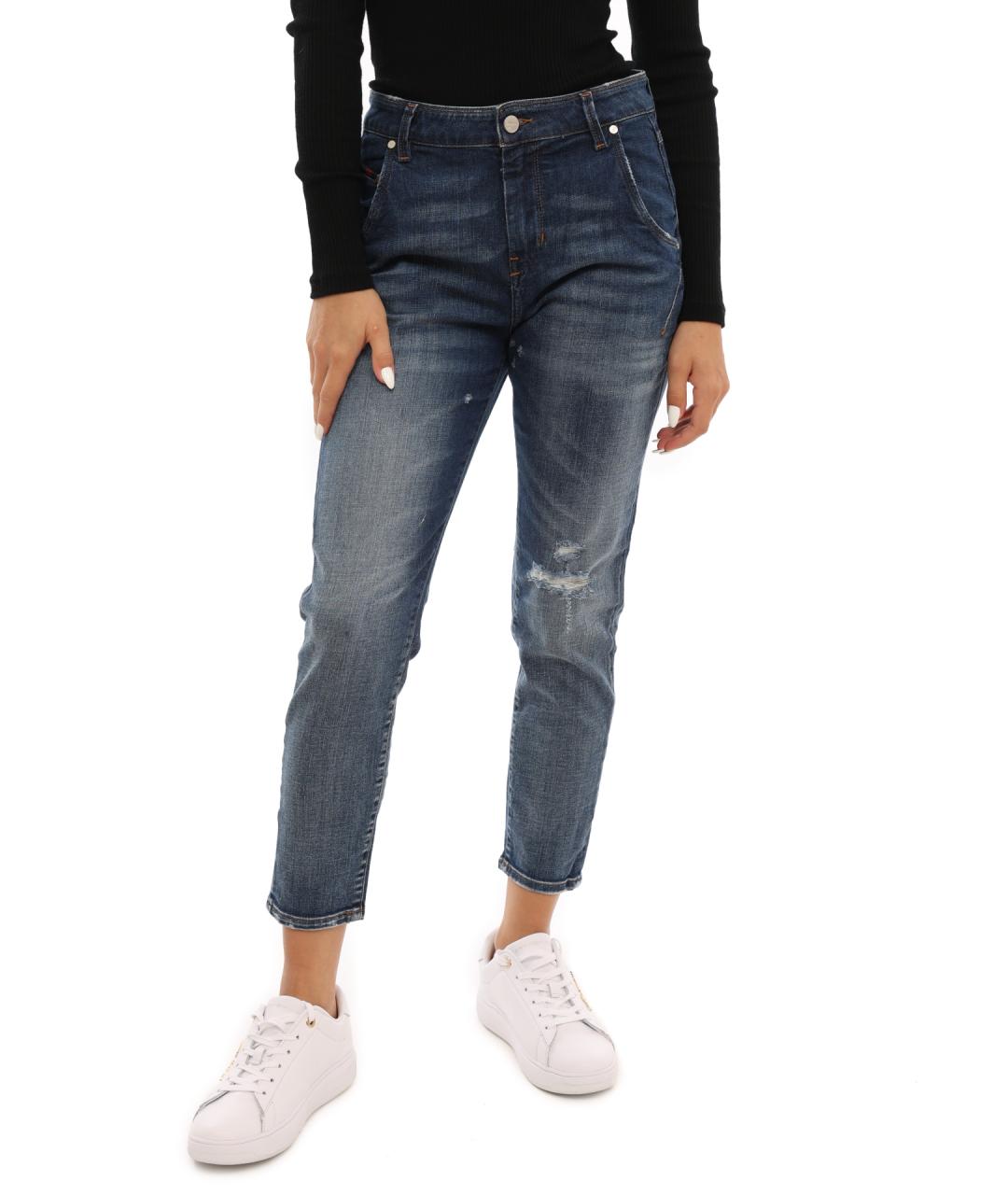 DIESEL Синие хлопковые джинсы слим, фото 1